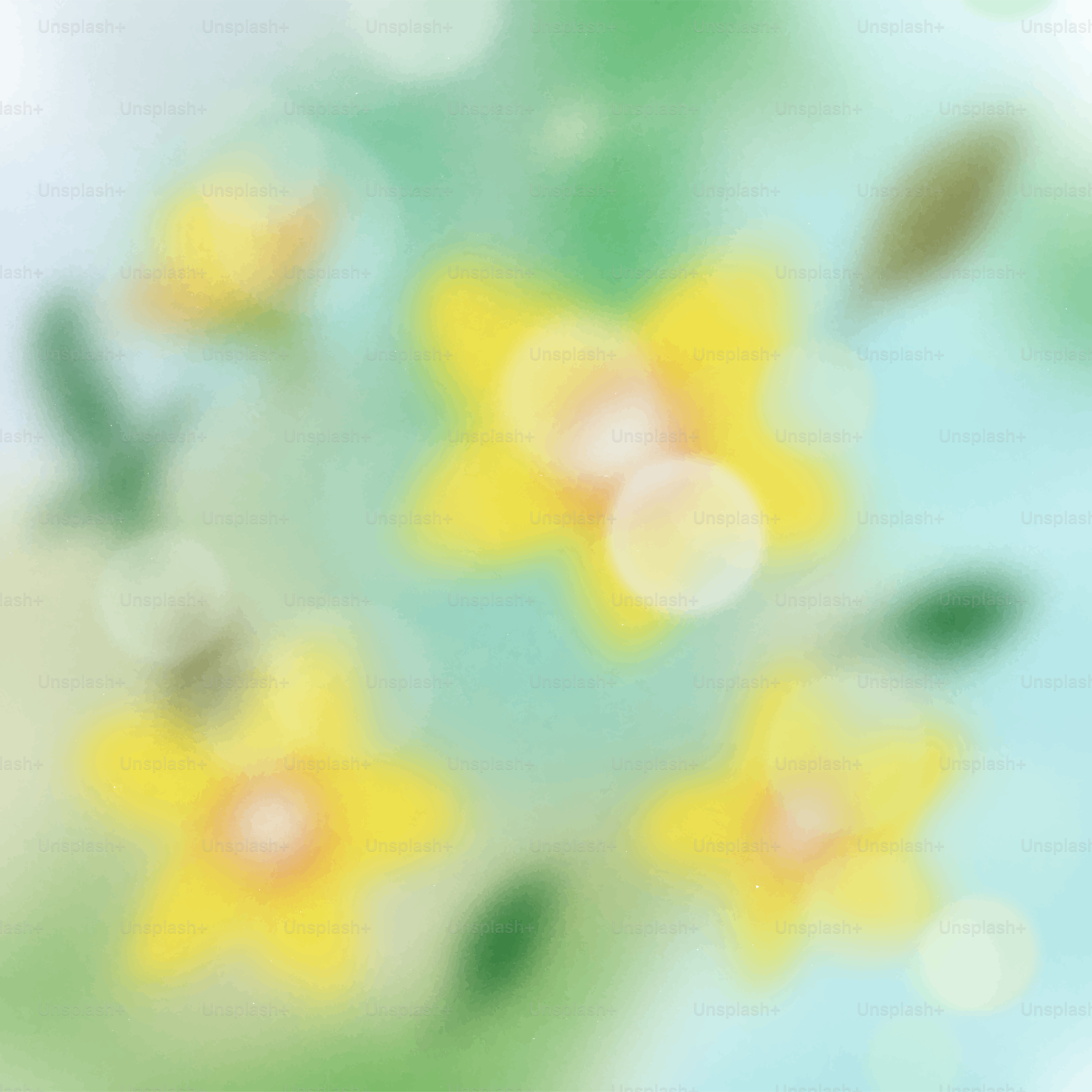 Fiori gialli a fuoco morbido con sfondo verde