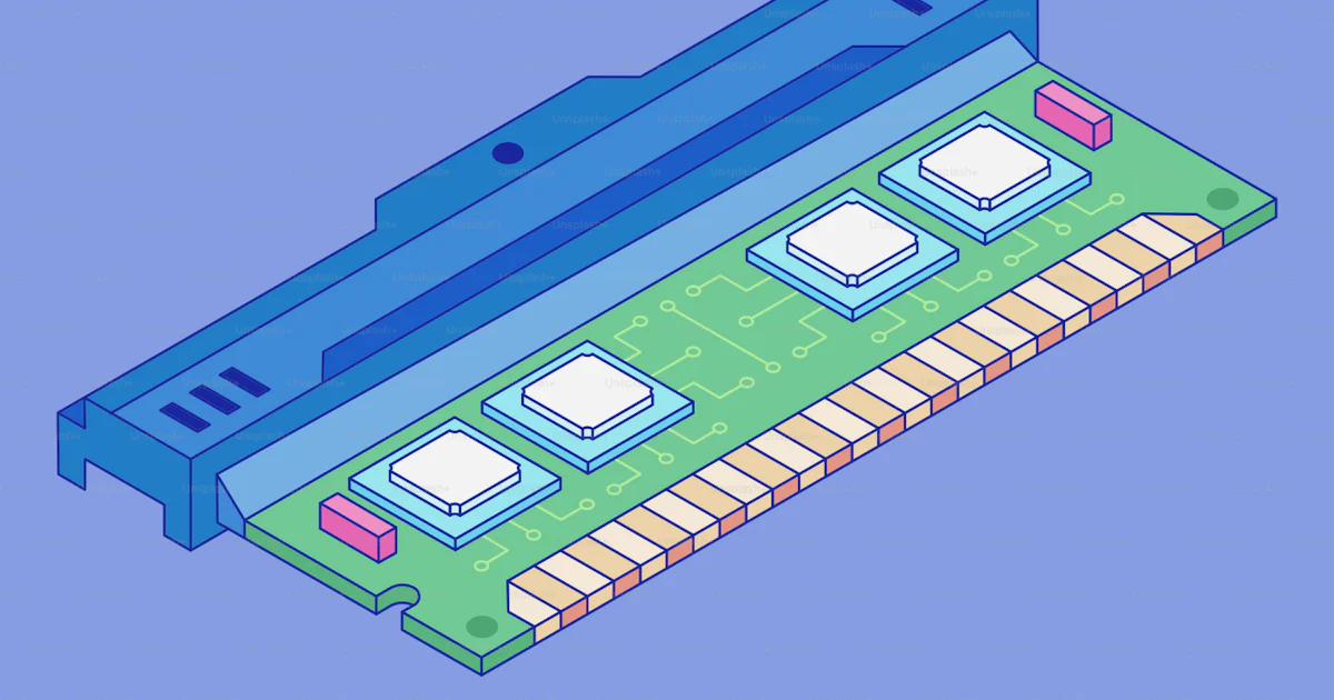 Ram Module Intalled Background Computer ram module on a blue background vector – Technology Image on ...