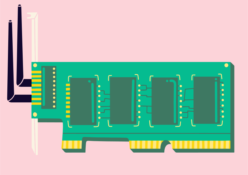 Stick RAM verde per computer con antenne