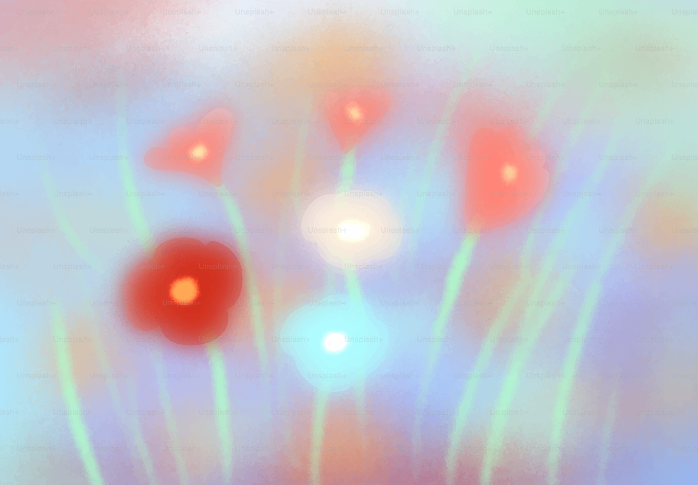 Amapolas abstractas de enfoque suave en colores pastel