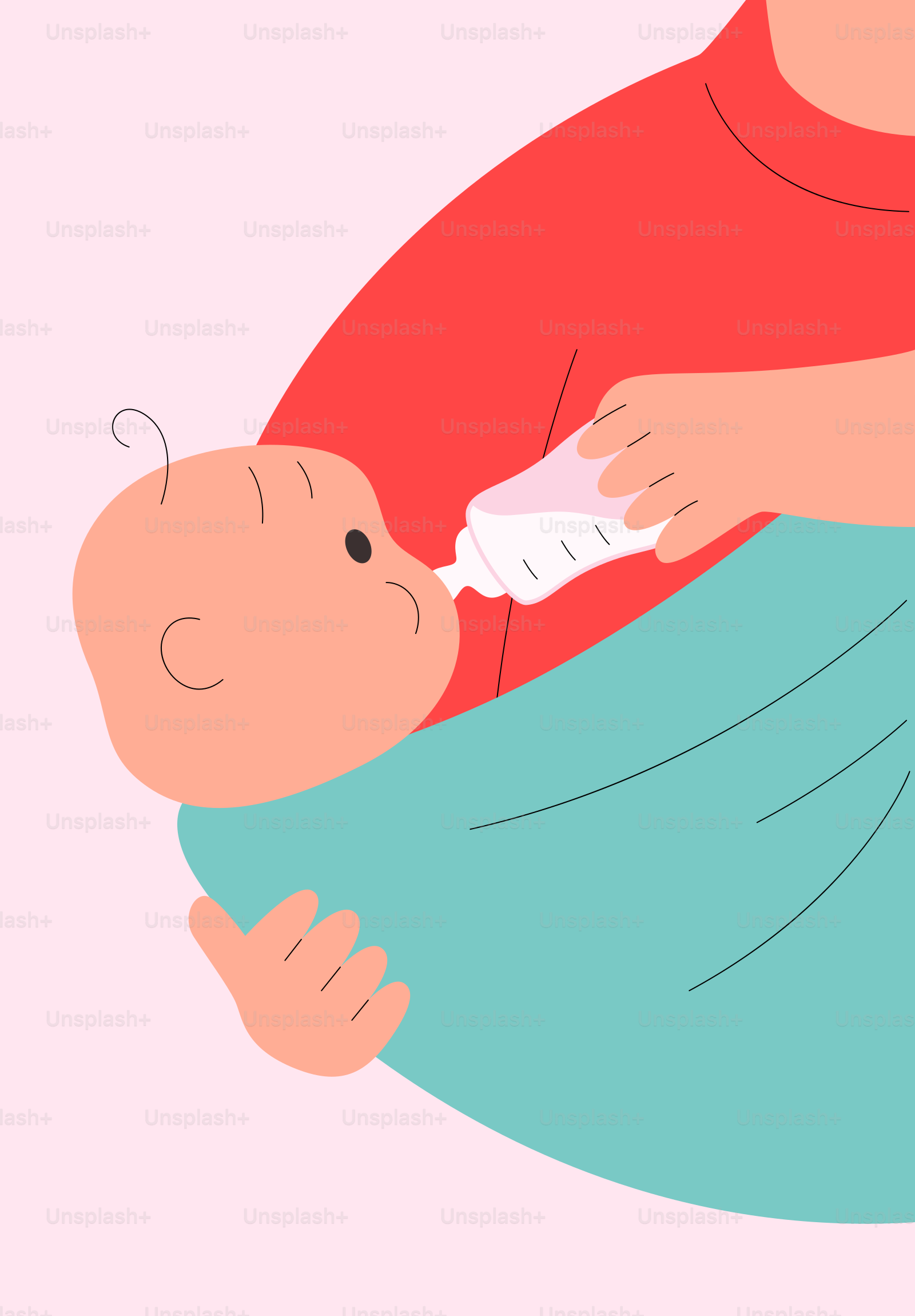Parent feeding a baby with a bottle