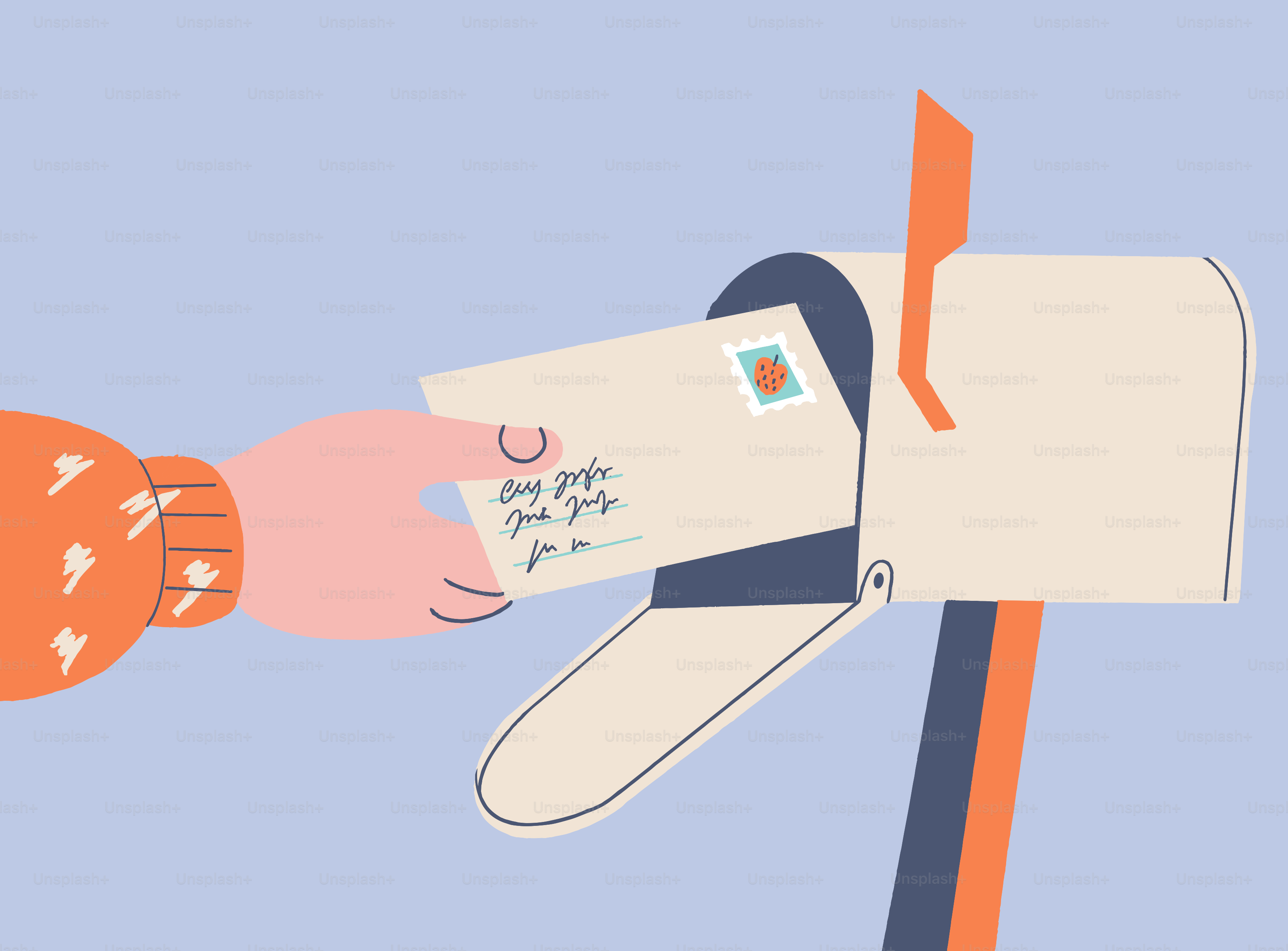 Hand inserting letter into mailbox