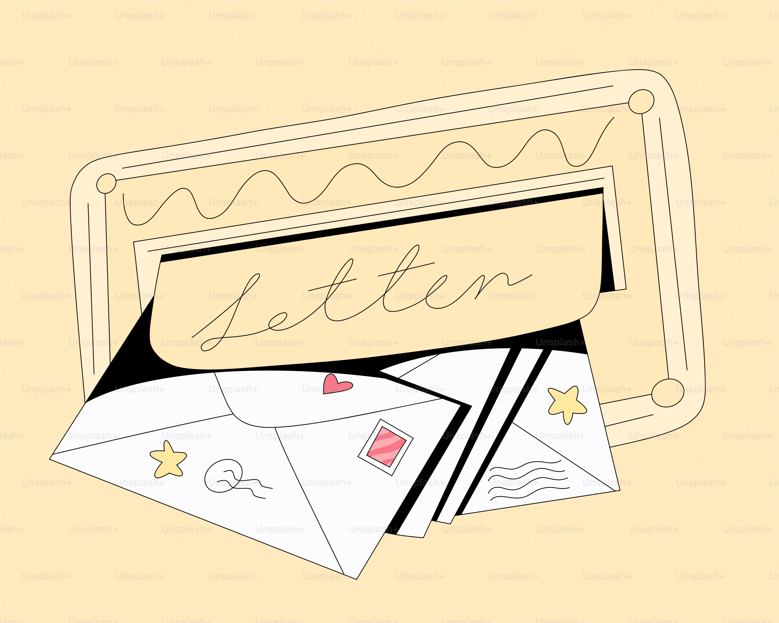 Several letters and envelopes in a mailbox.