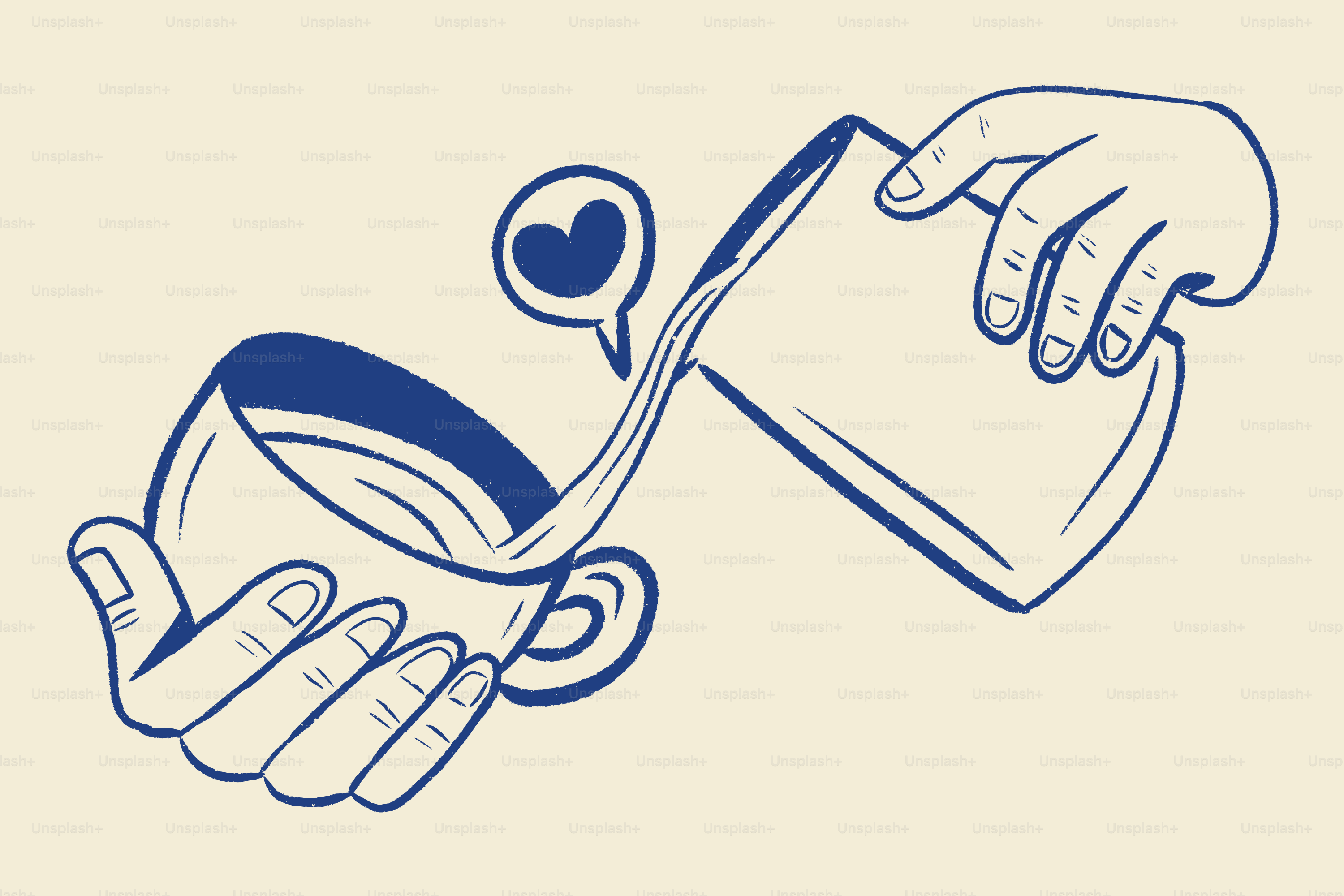 Hands pouring coffee into a cup with a heart.