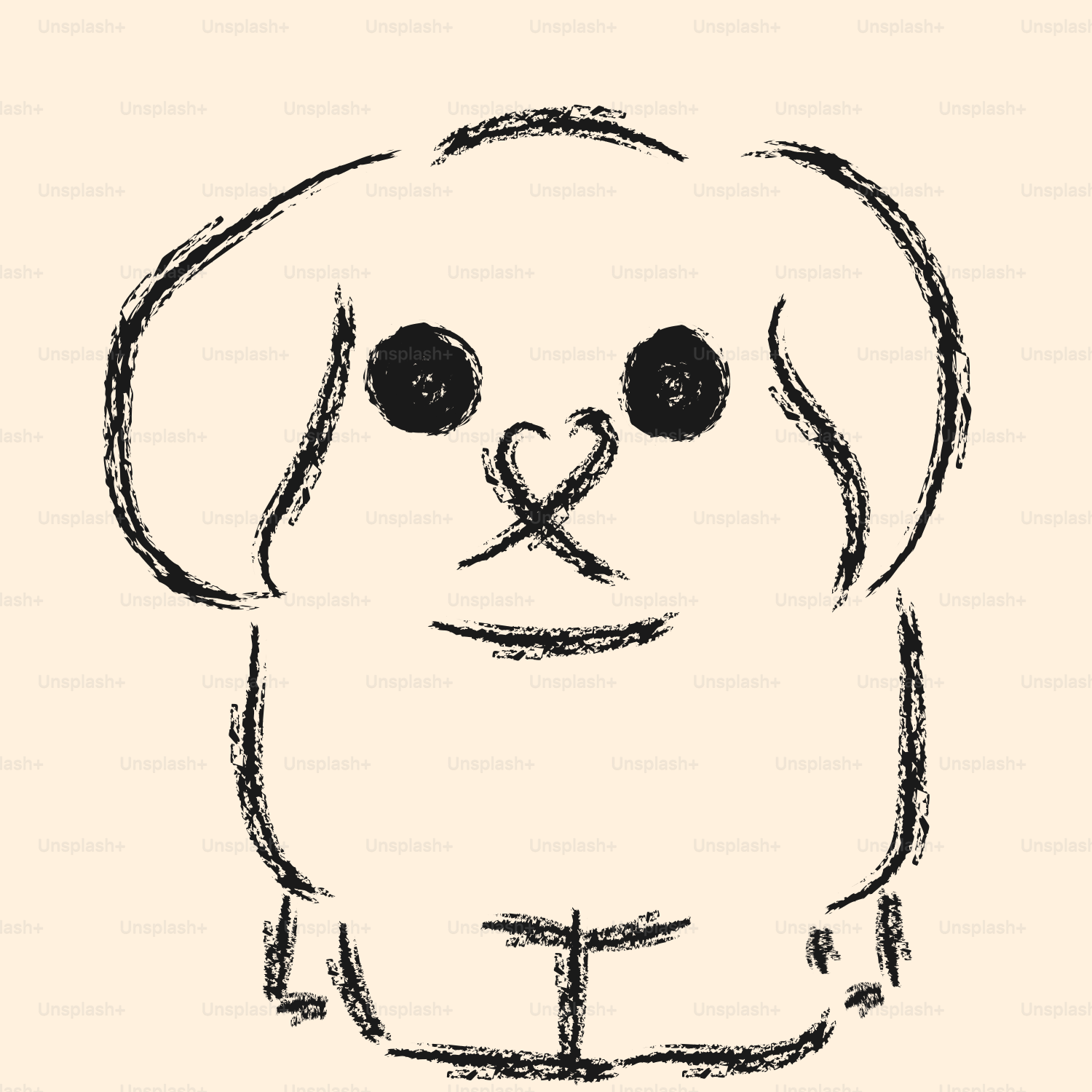 A simple sketch of a cute dog