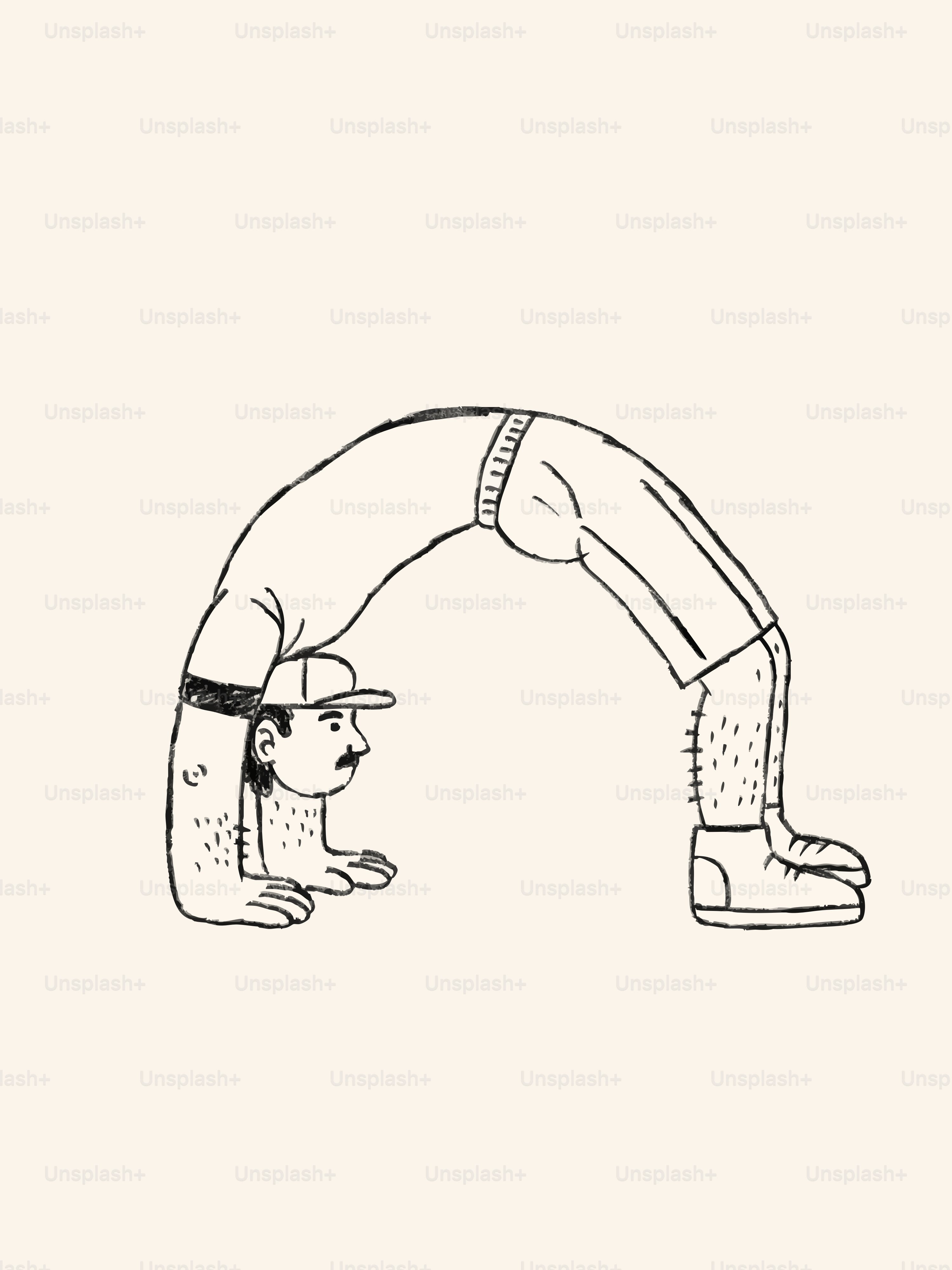 Man in a bridge pose with head near feet