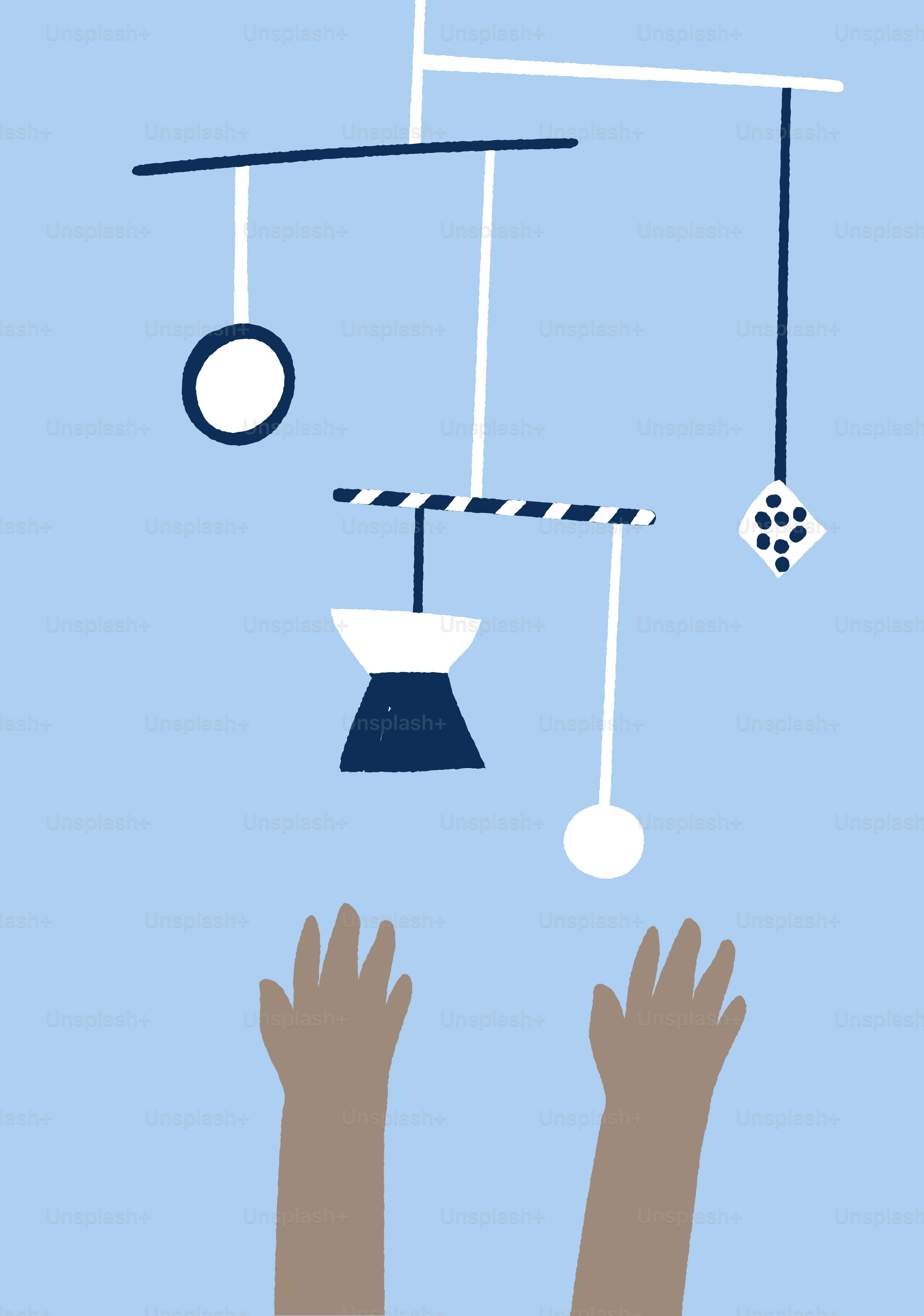 Deux mains cherchant un portable