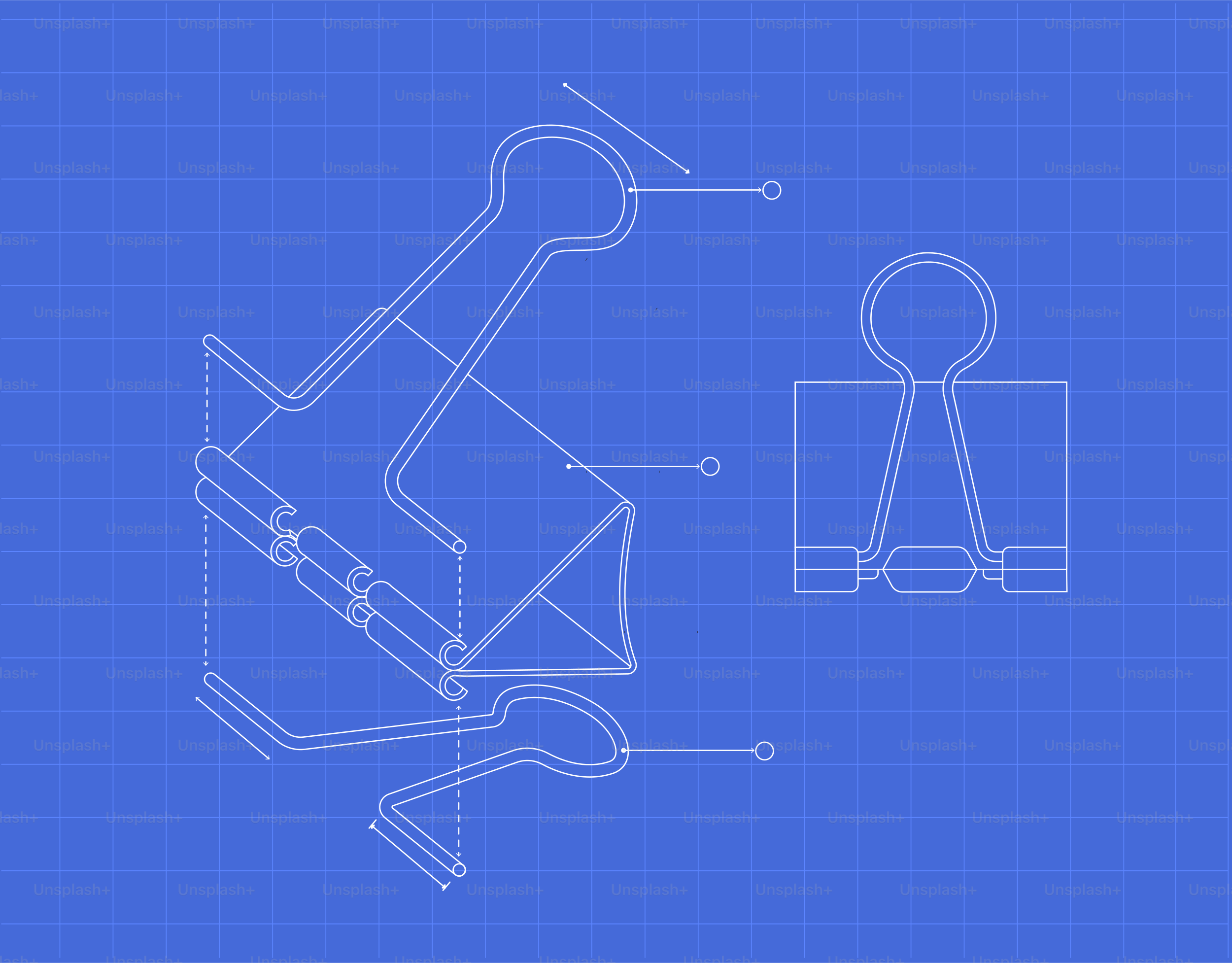 Plan d’un clip de classeur avec des indices