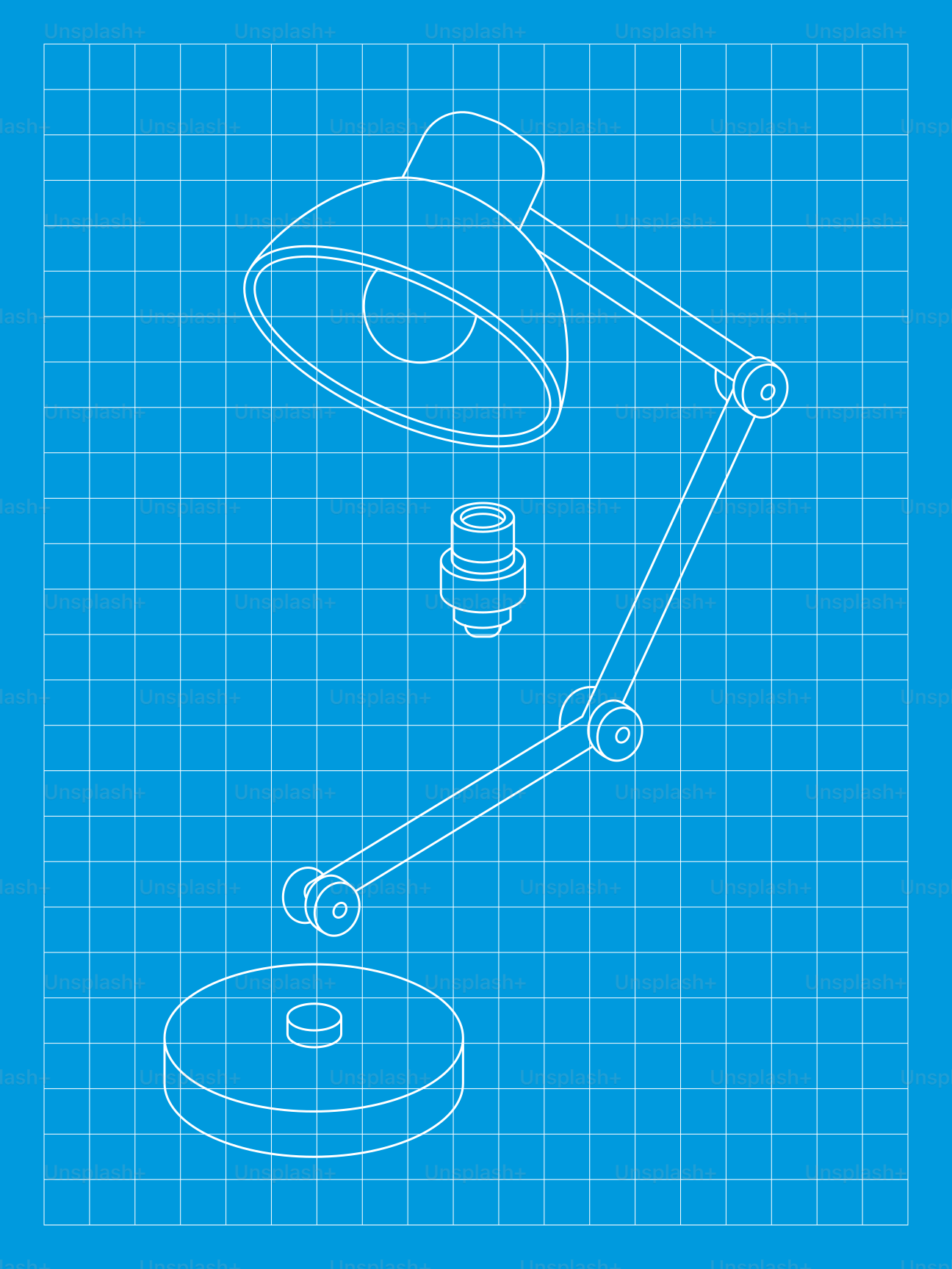 Blueprint of a desk lamp with light bulb. vector – Architecture Image ...