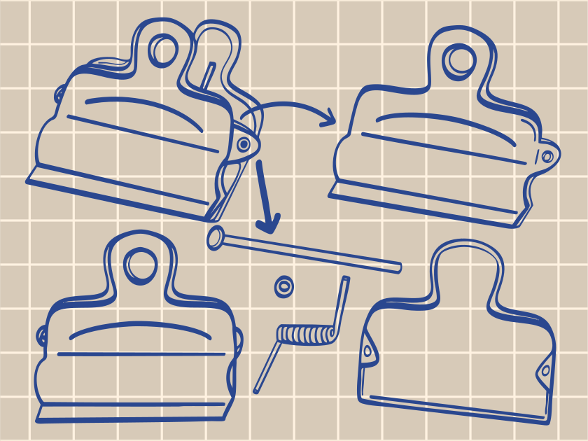 Le schéma montre des parties d’un clip de bouledogue