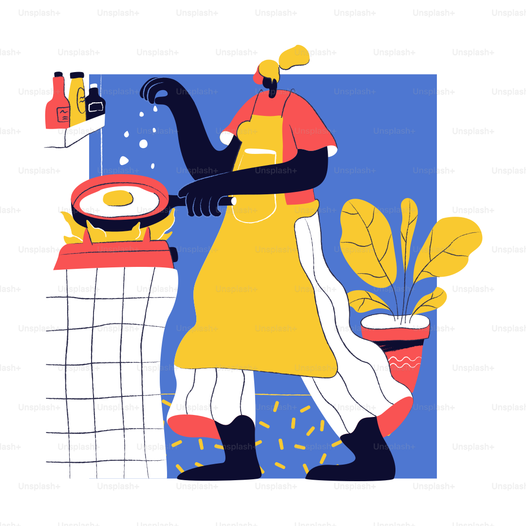 Person cooking an egg in a pan on a stove.