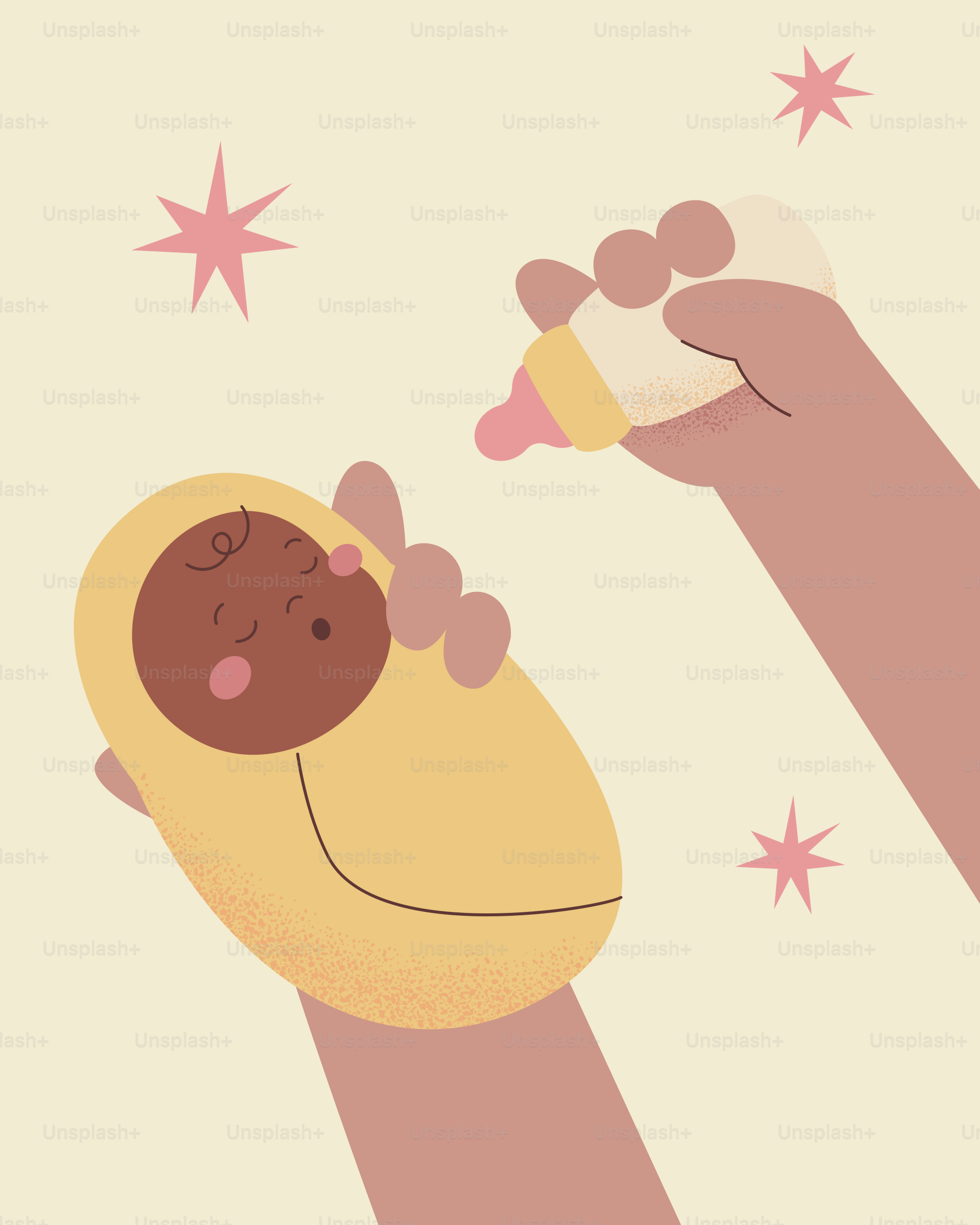 Baby being fed with a bottle