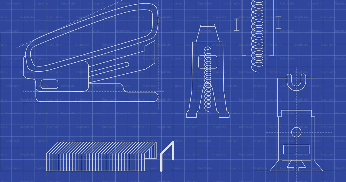 Stapler Assembly Drawing Blueprint of a stapler and its components vector – Spring Image on Unsplash