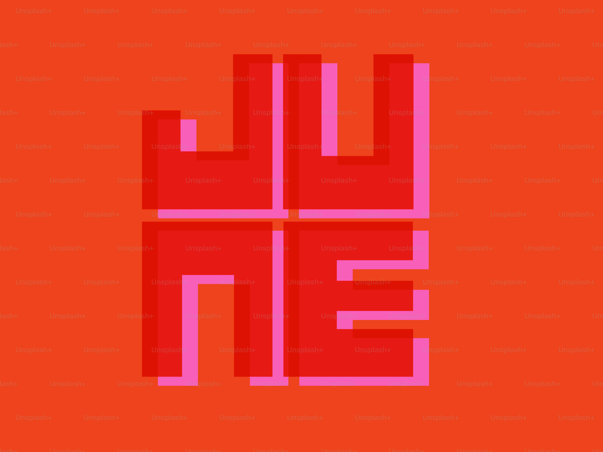 Red and pink abstract geometric design