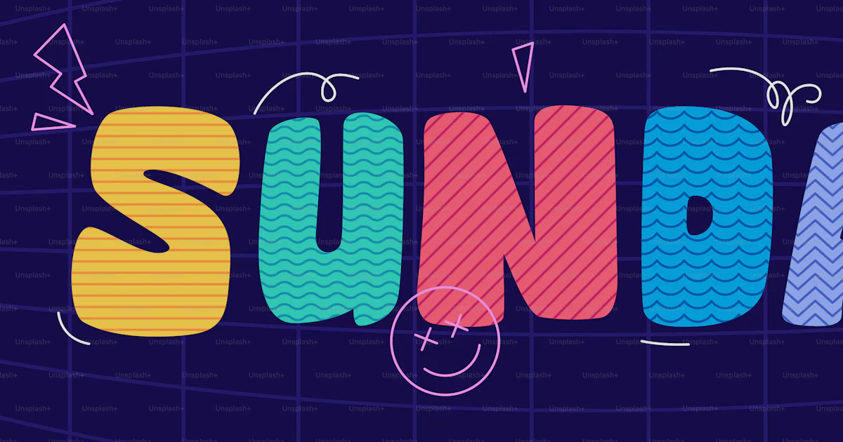 Fun Sunday Graphics Colorful