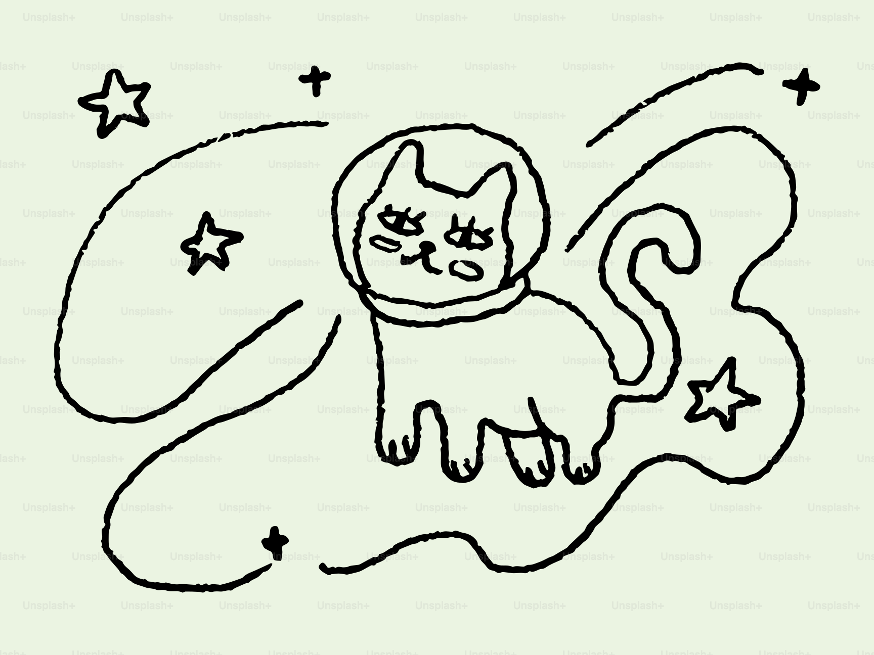 Un chat portant un casque d’astronaute dans l’espace
