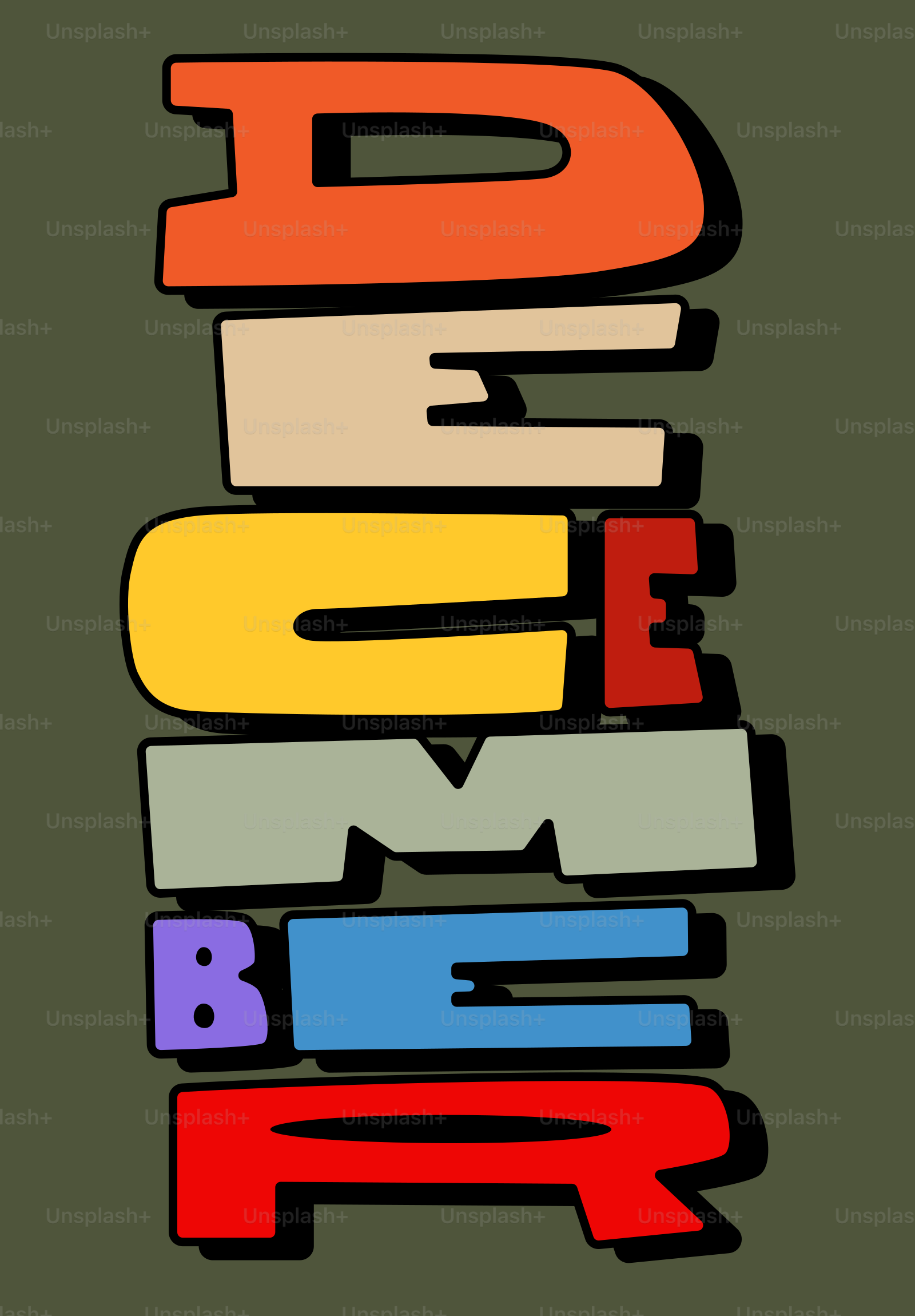 Colorful stacked letters spell out december.