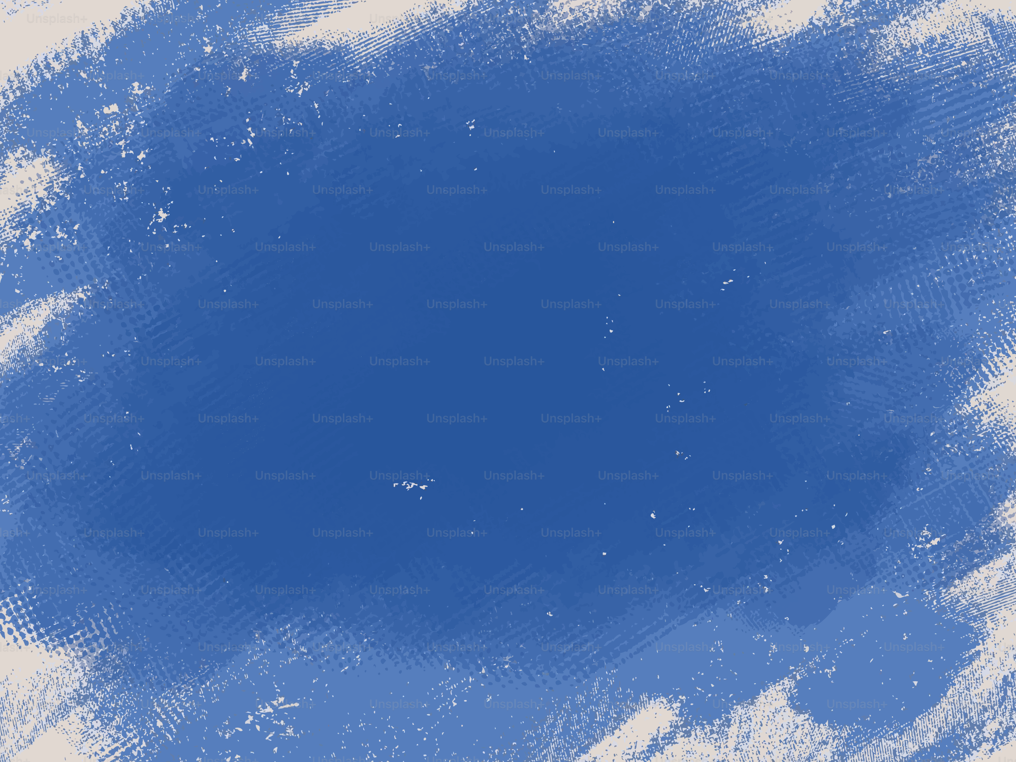 A textured blue background with white brush strokes