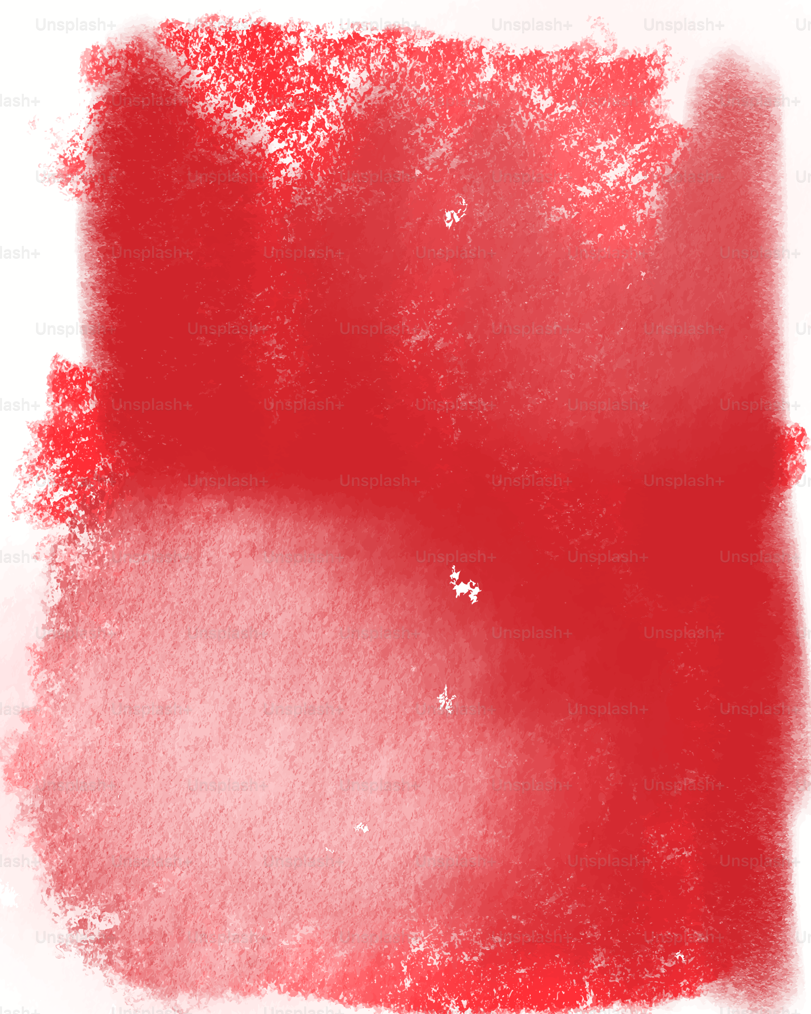 Abstrakte rote Aquarellpinselstriche auf weißem Hintergrund