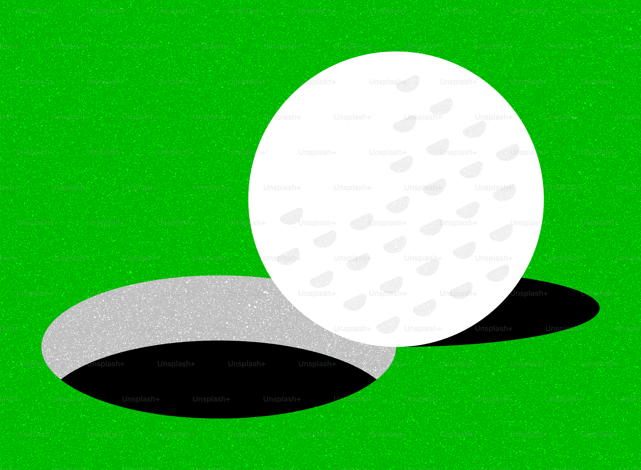 Una pelota de golf está a punto de caer en un agujero.