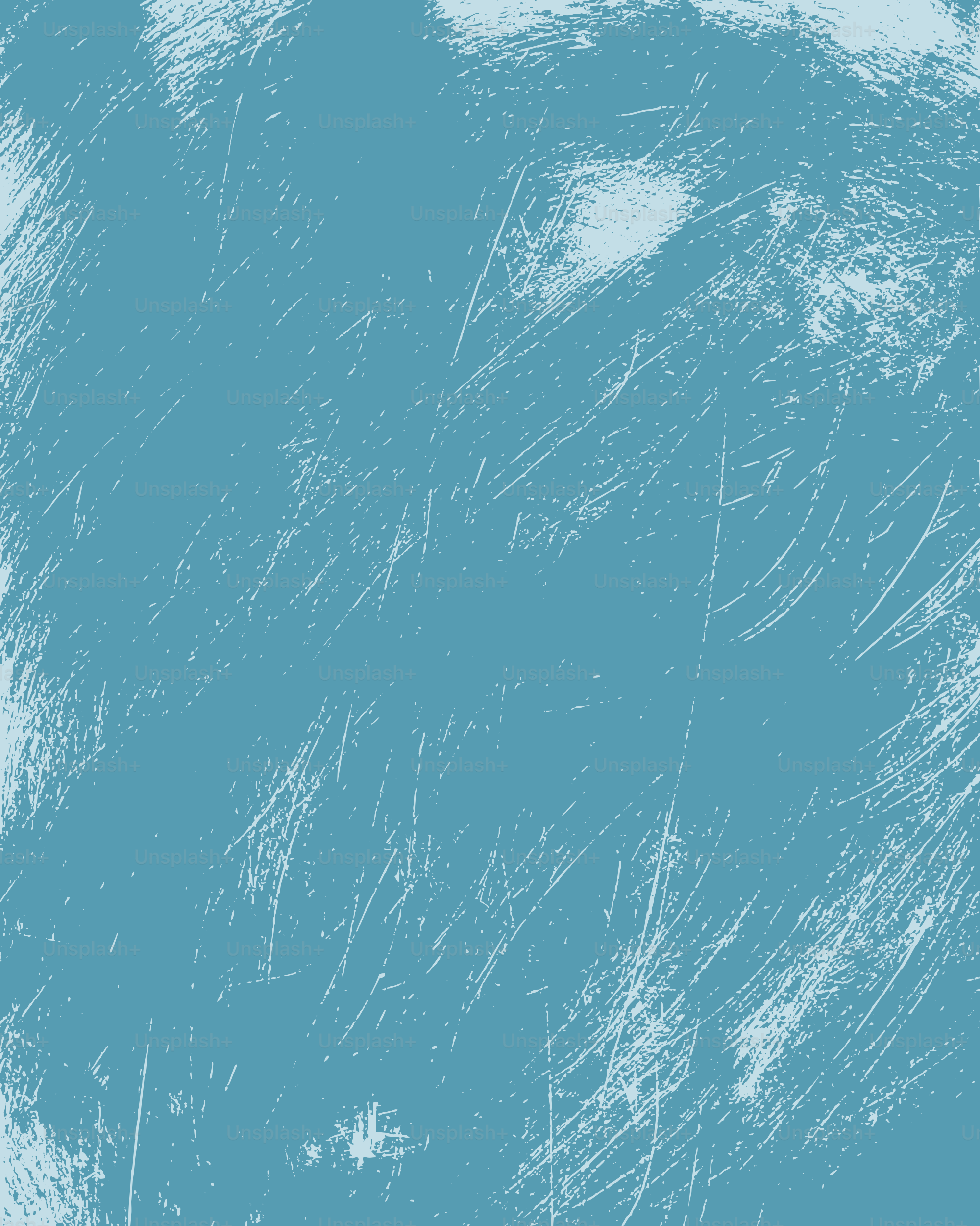 A textured blue background with white scratches
