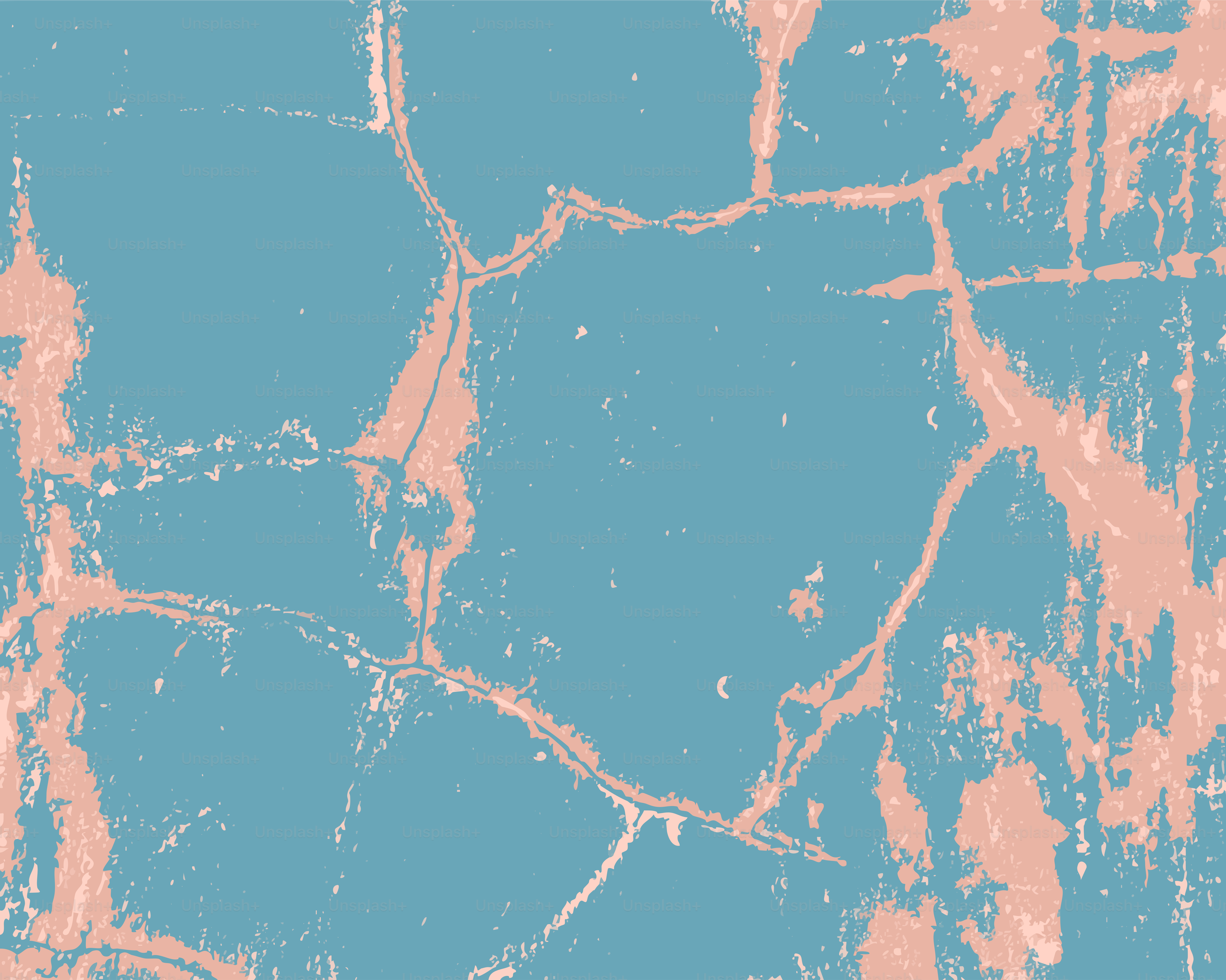 Cracked teal and peach textured background
