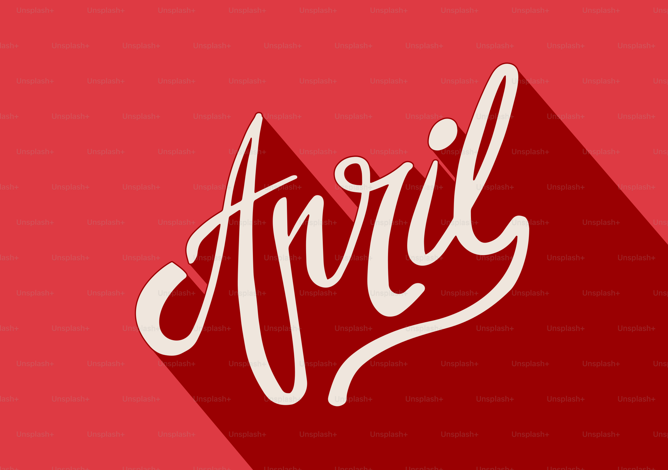 The word april written in elegant white calligraphy.