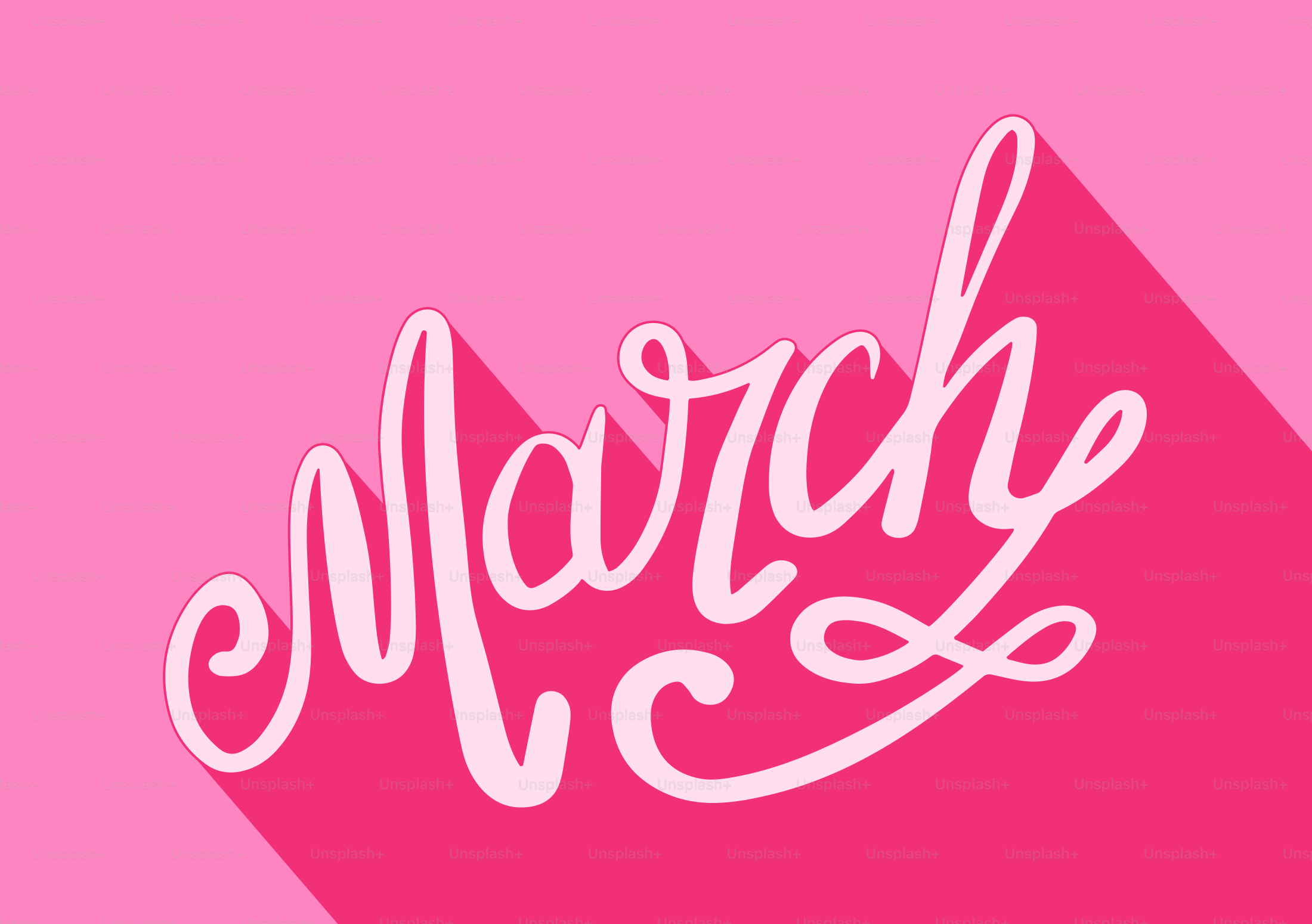 The word march written in elegant white script.