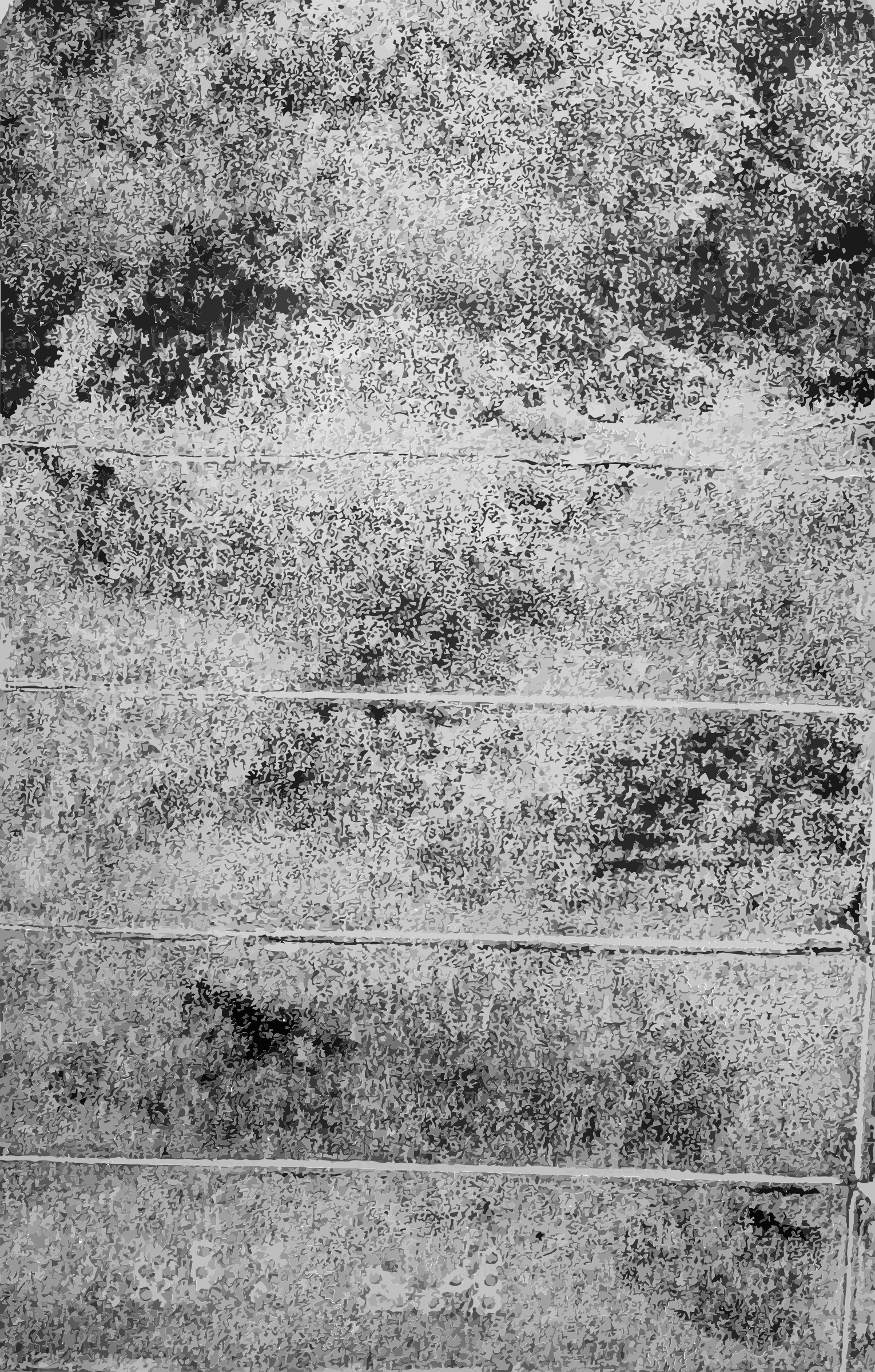 Grungy textured concrete steps with horizontal lines.