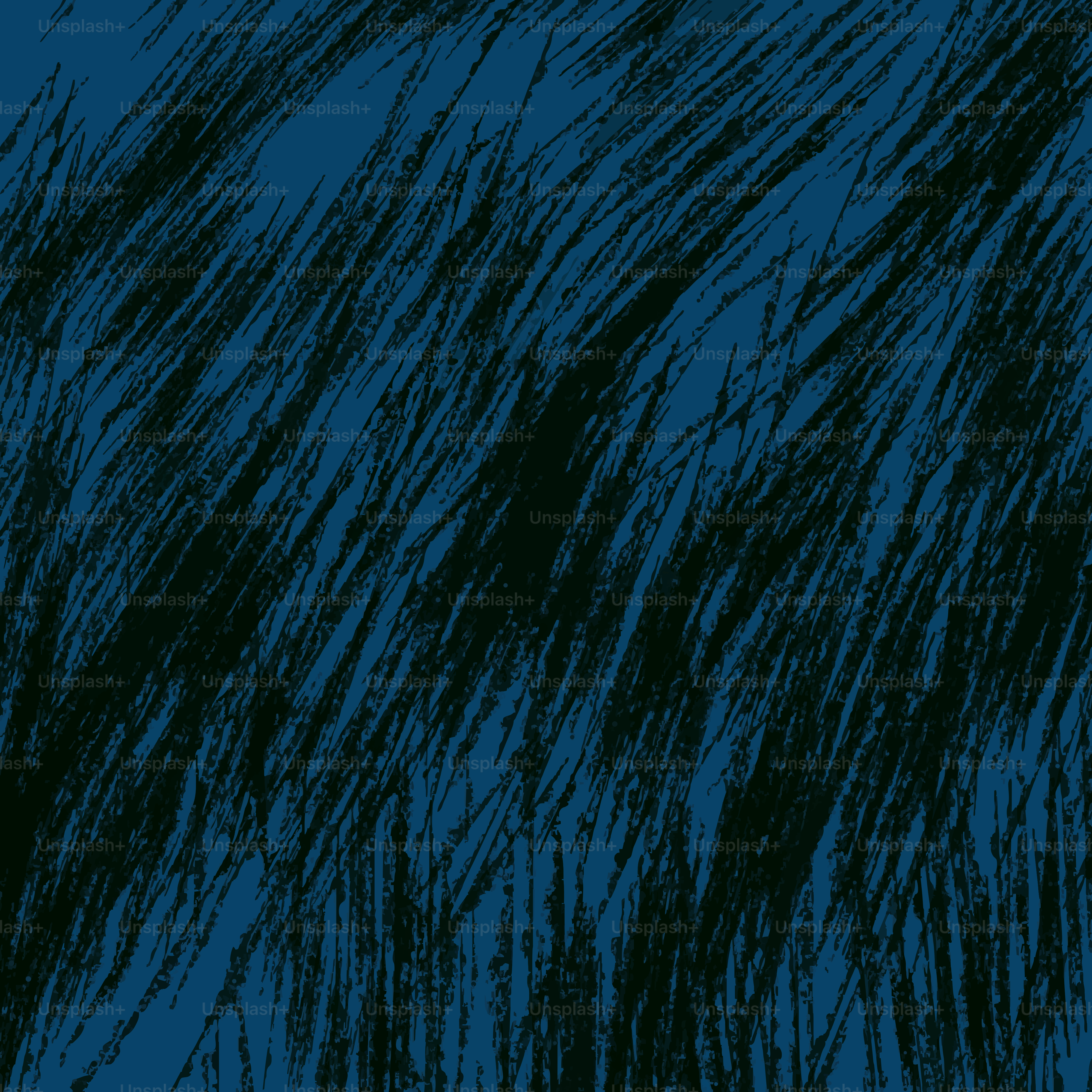 Dark blue background with black brush strokes