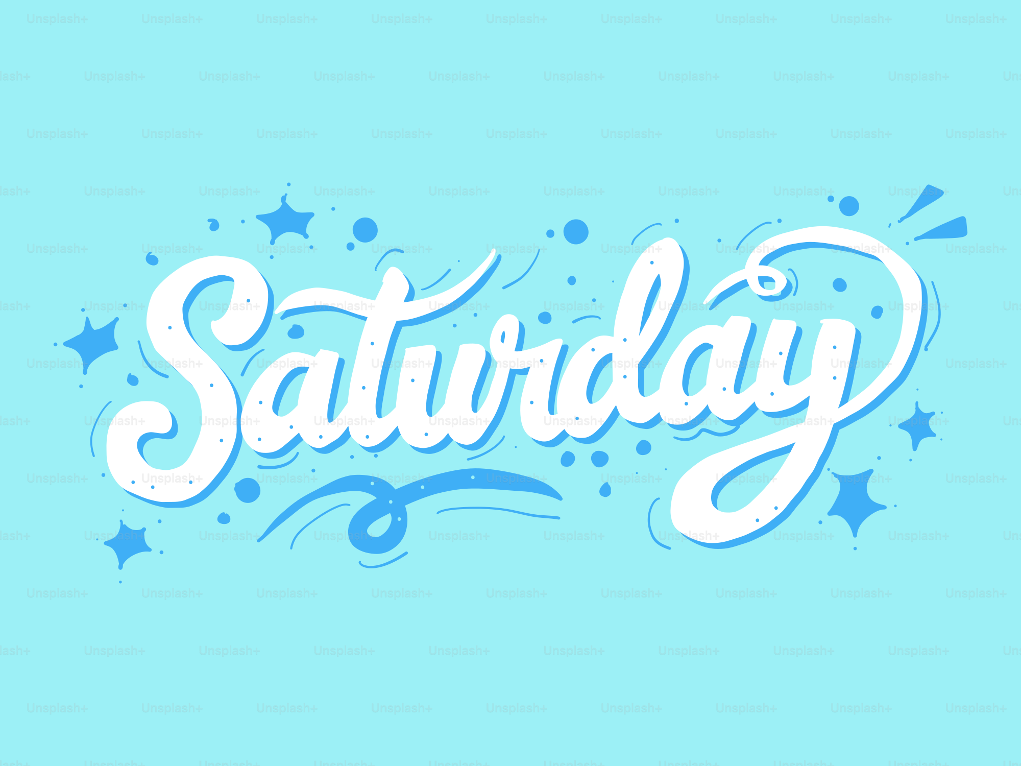 The word saturday in white cursive lettering