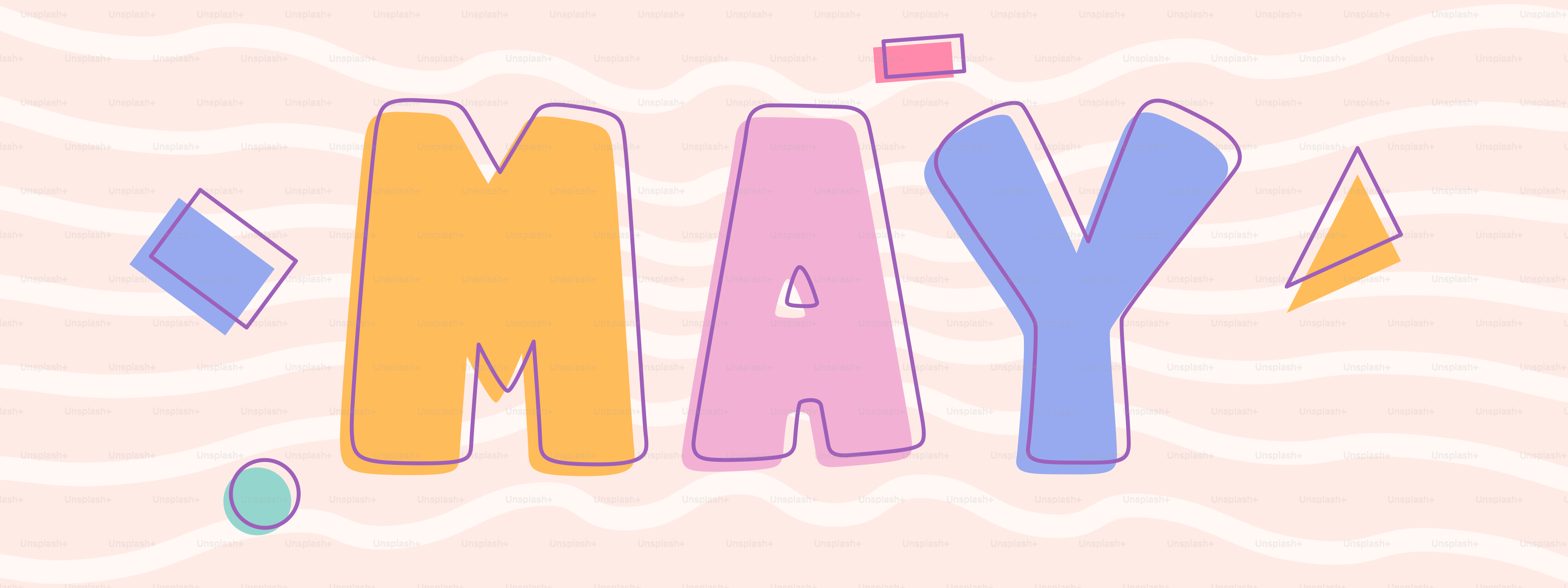 Le mot peut en lettres colorées de dessin animé