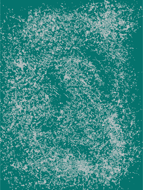 Teal background with abstract white speckles