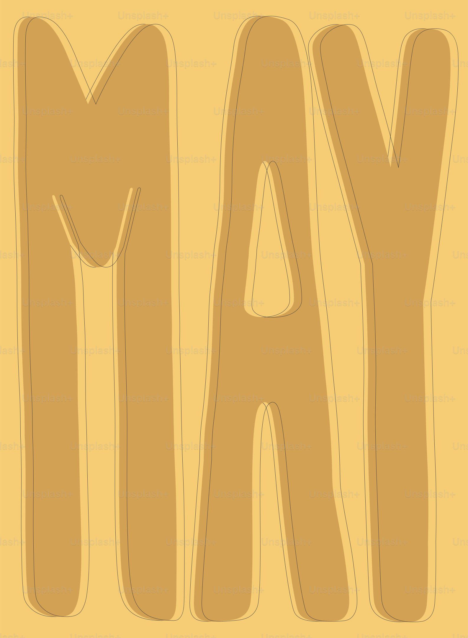 The word may in large, stylized letters.
