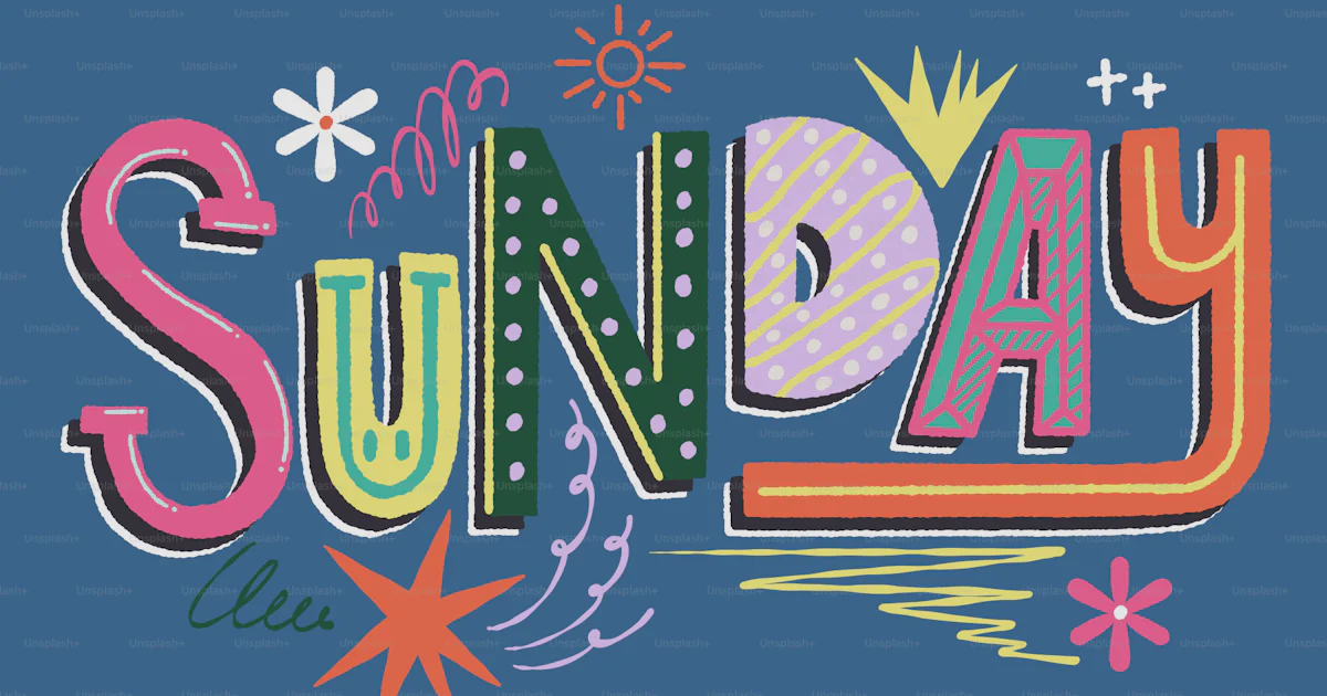 Fun Sunday Graphics Colorful