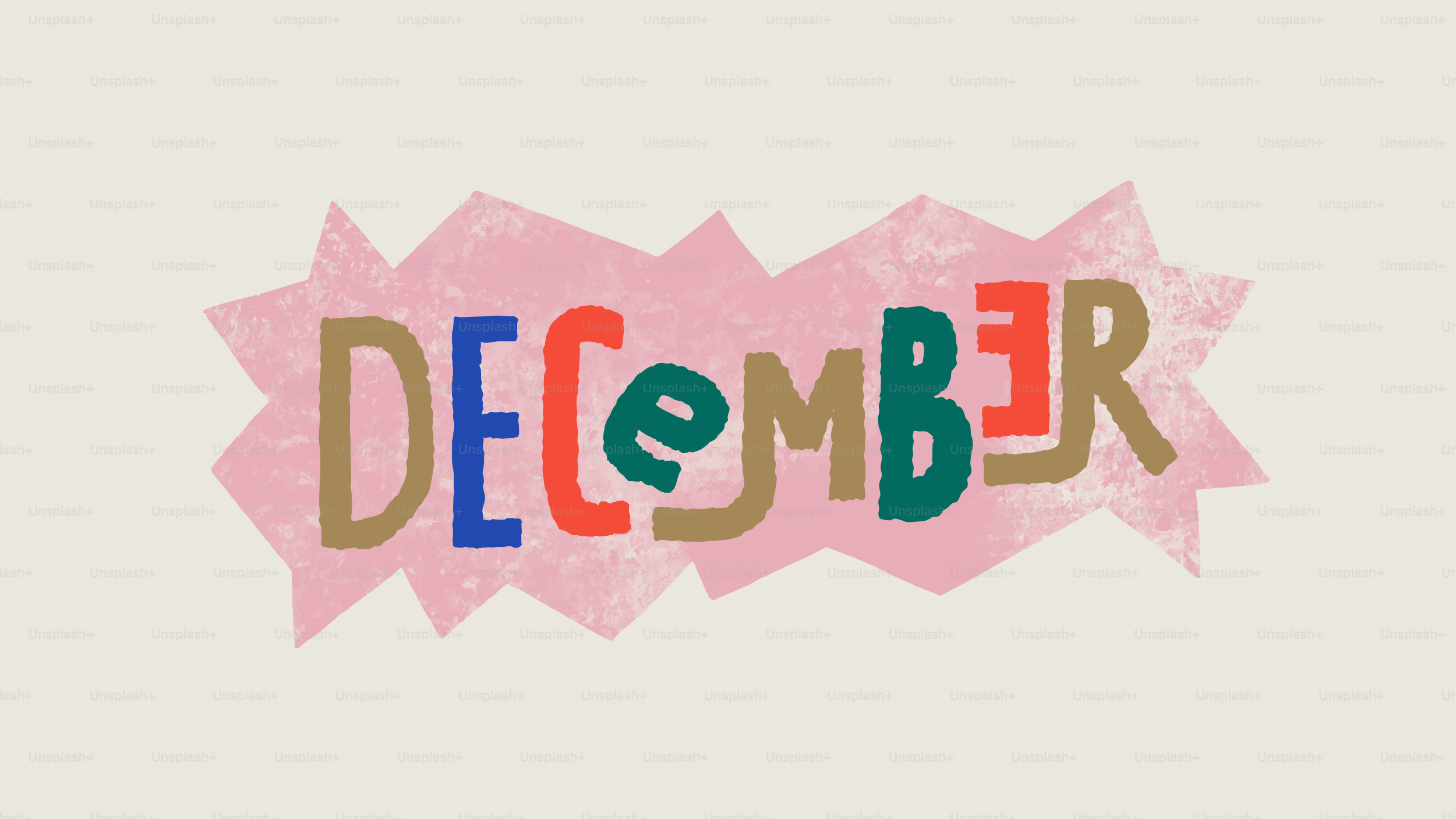 Handgezeichneter Text, der das Wort Dezember schreibt