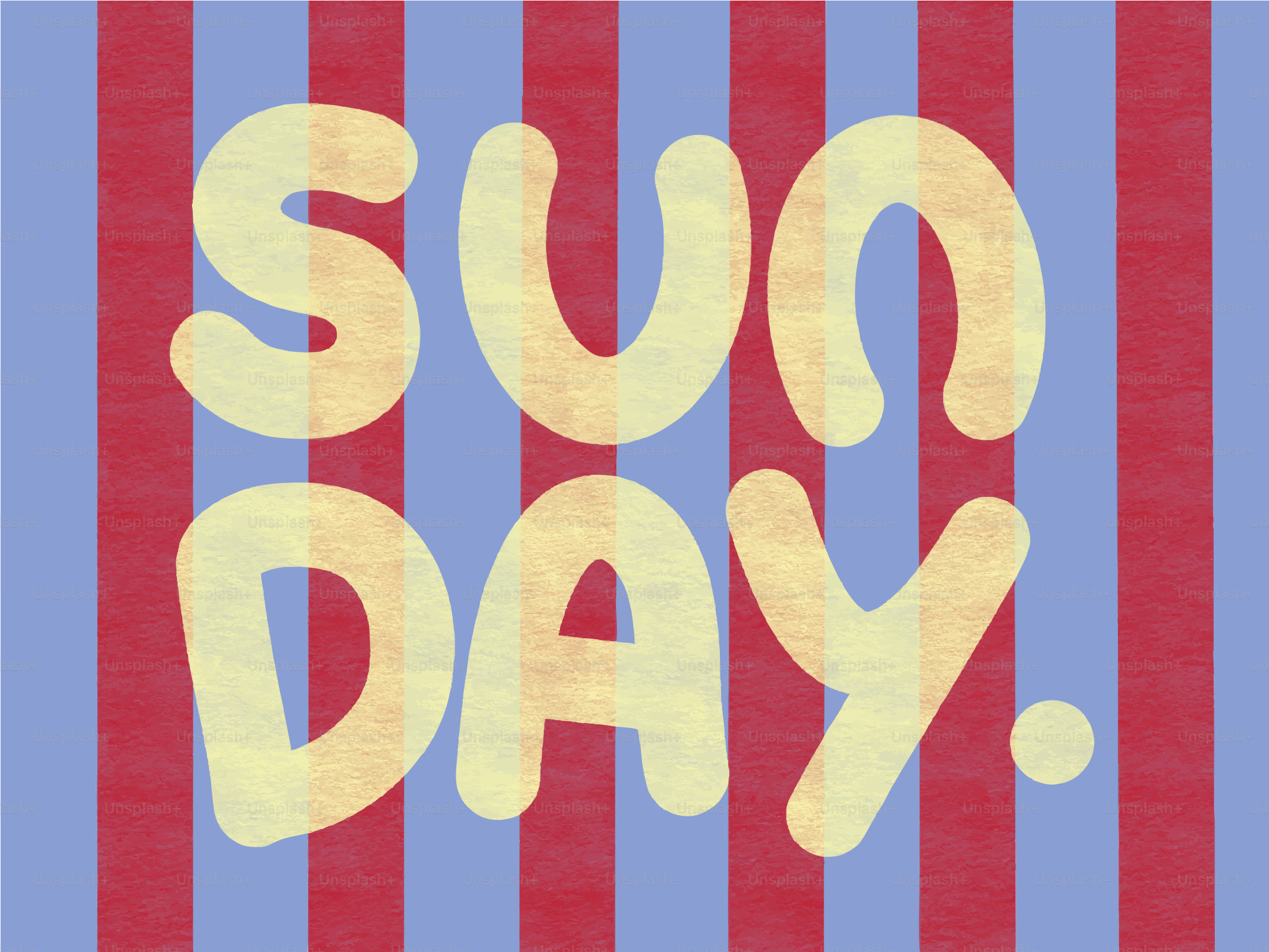 The word sunday written in yellow letters.