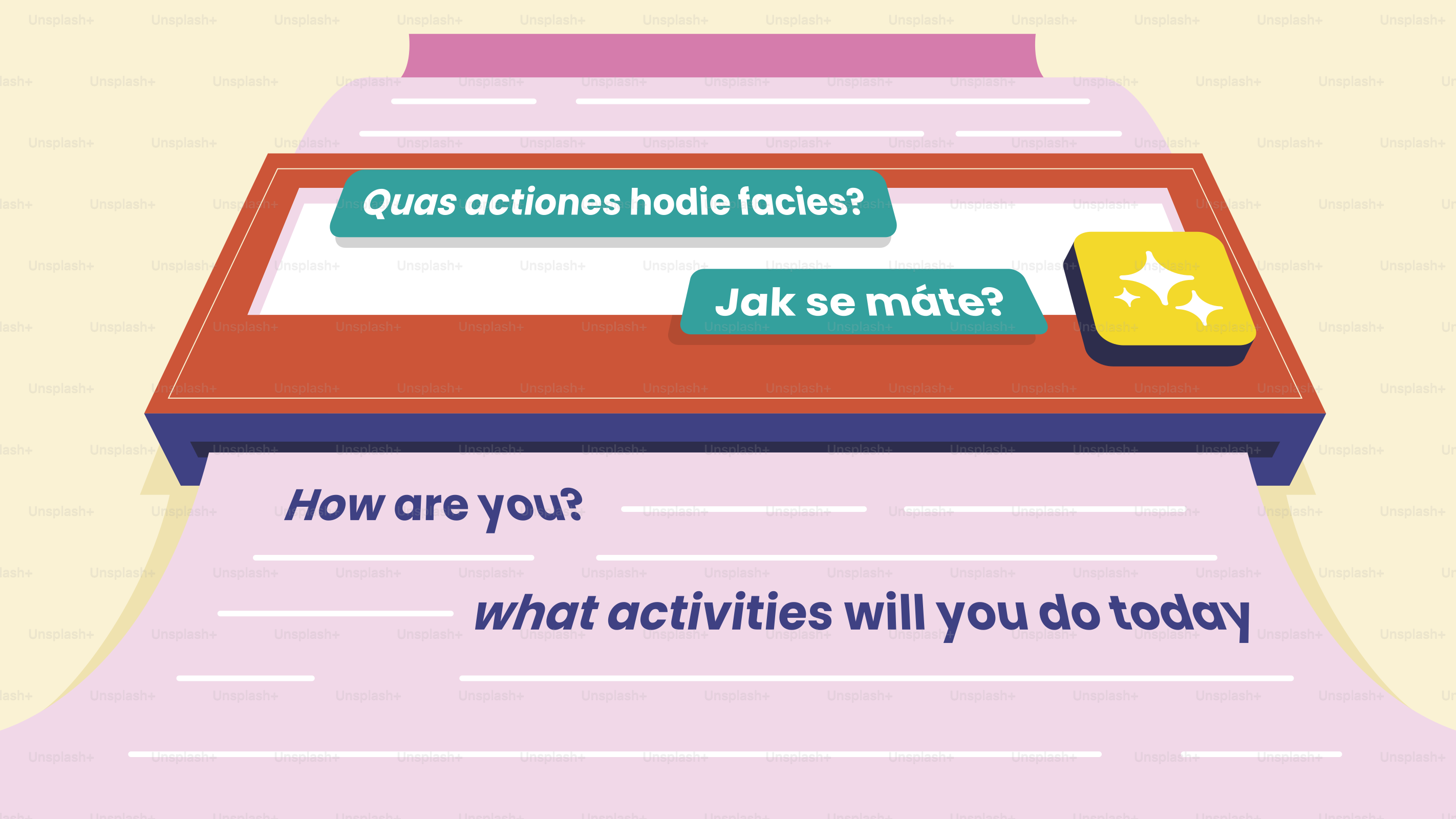 프린터가 여러 언어의 텍스트를 번역하는 것입니다.