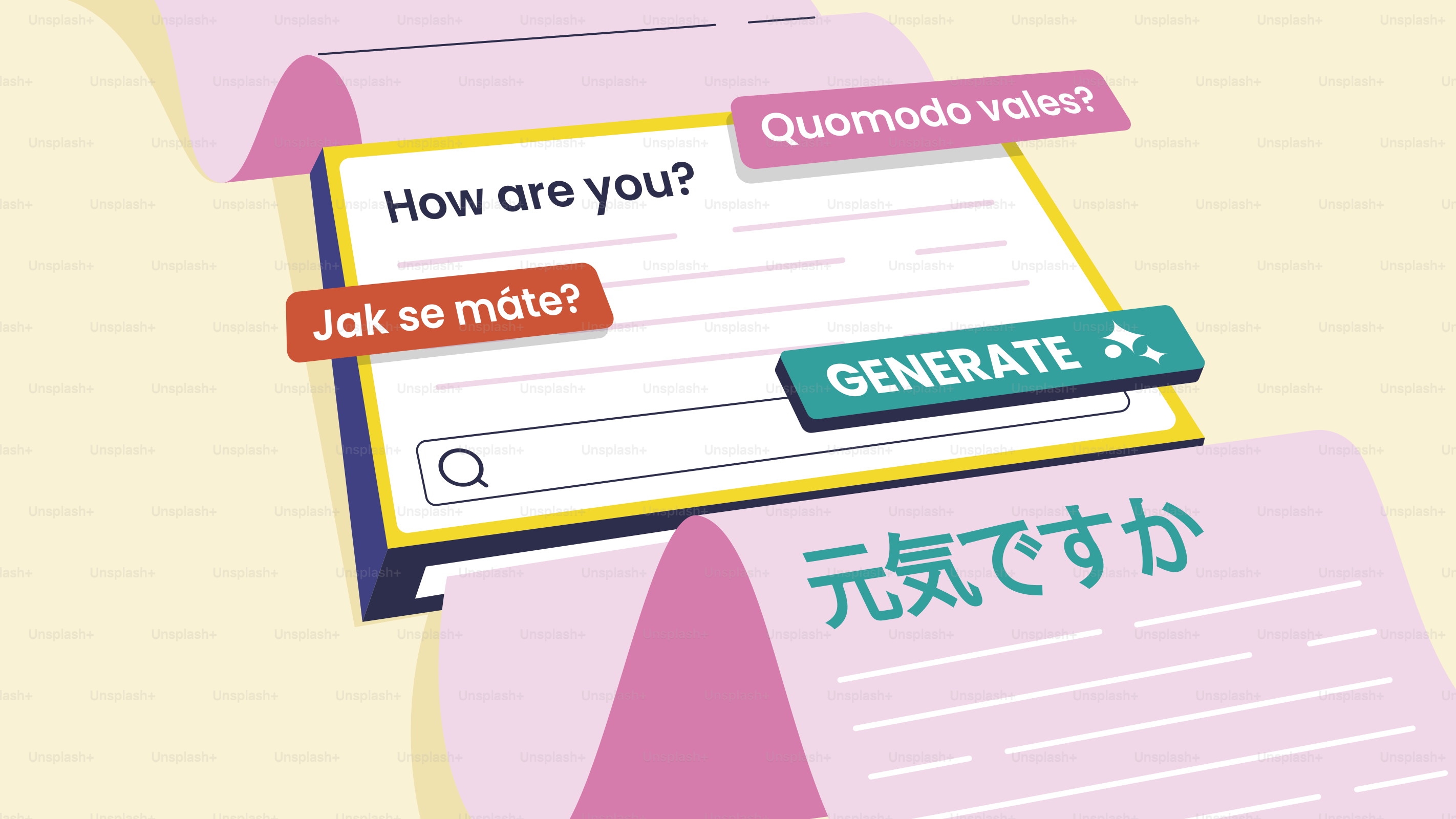 Online translation interface with multiple languages