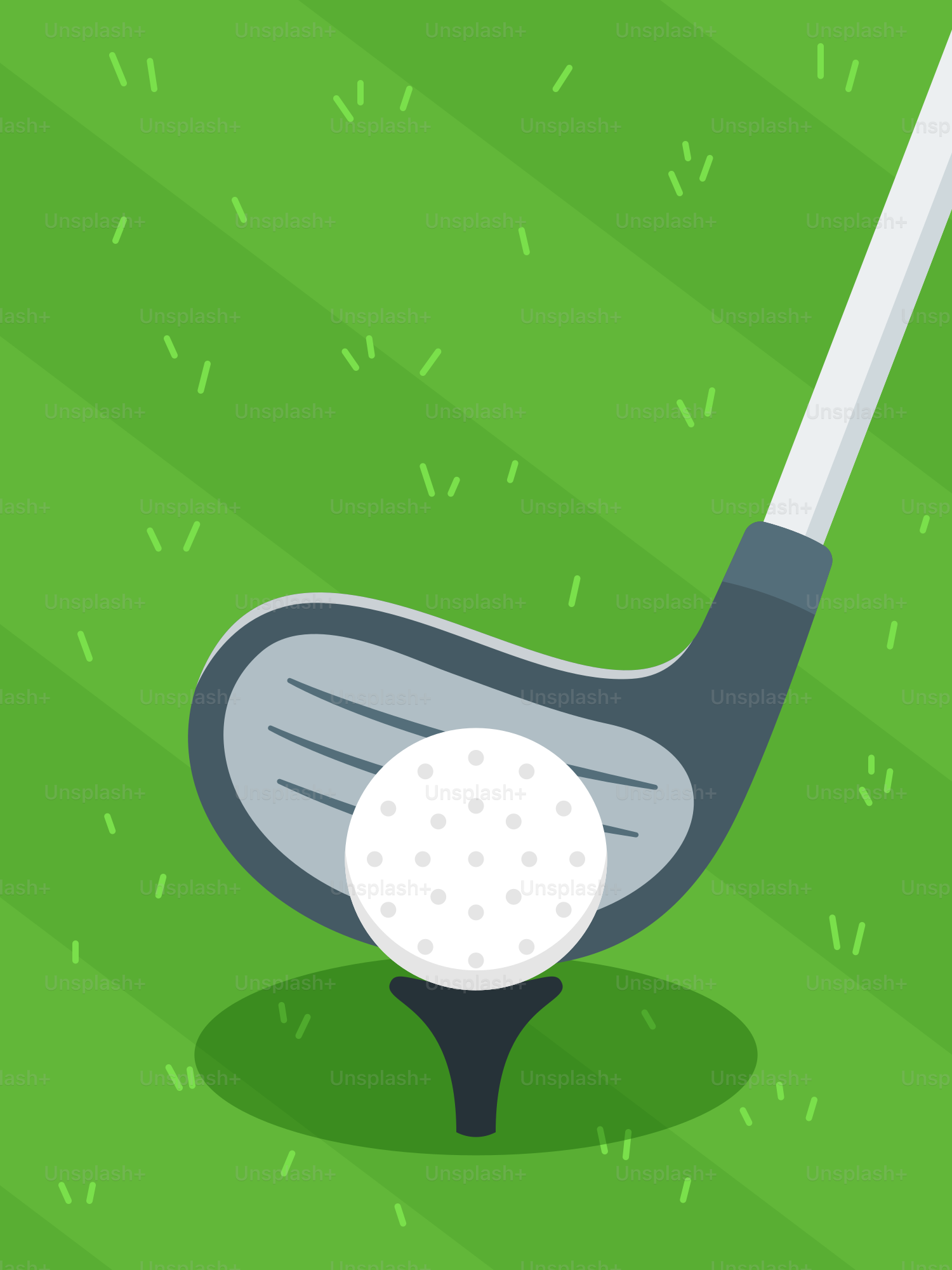 El palo de golf y la pelota son la carretera, la carretera es la carretera