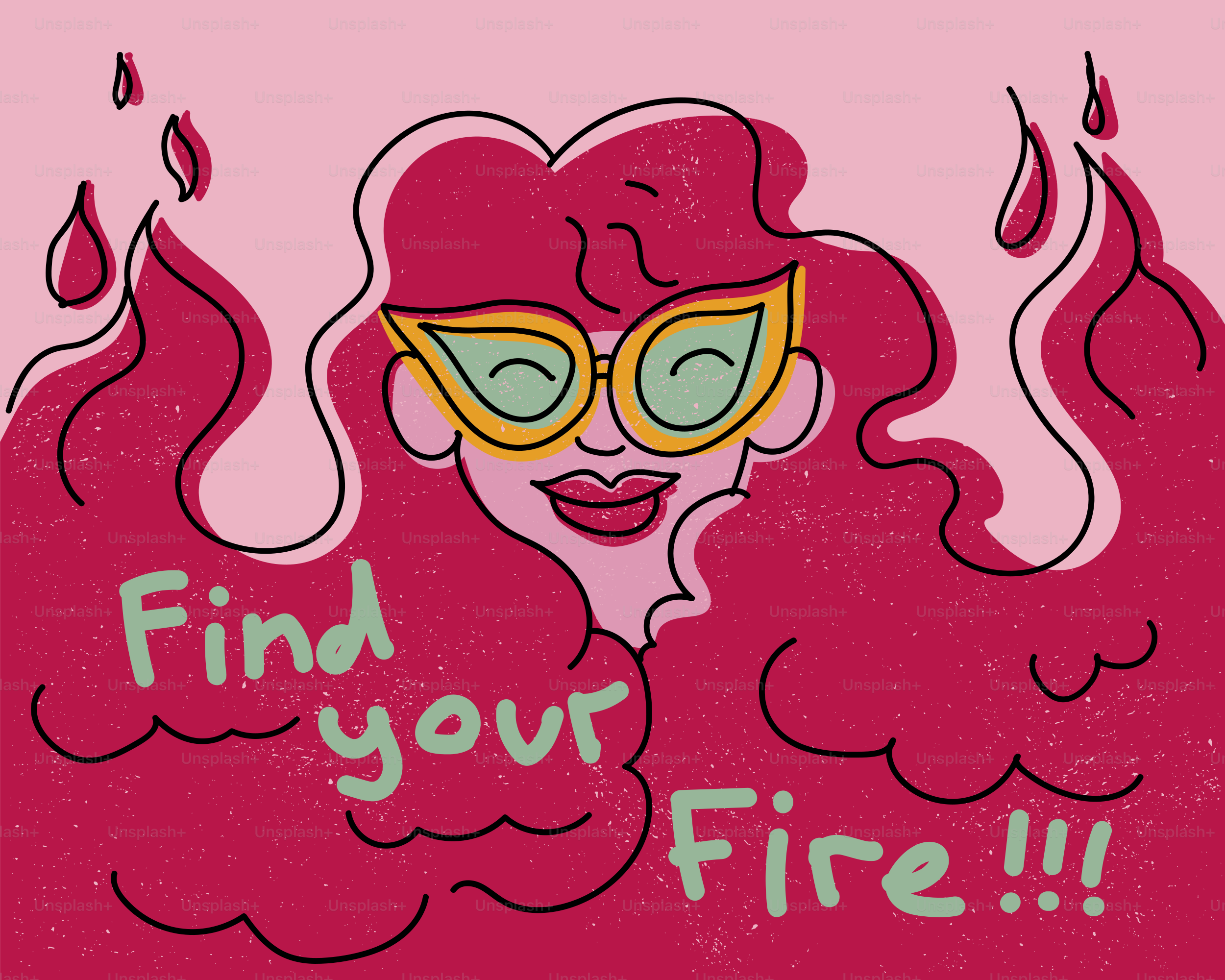 Donna dai capelli rosso fuoco e occhiali, trova il tuo fuoco!