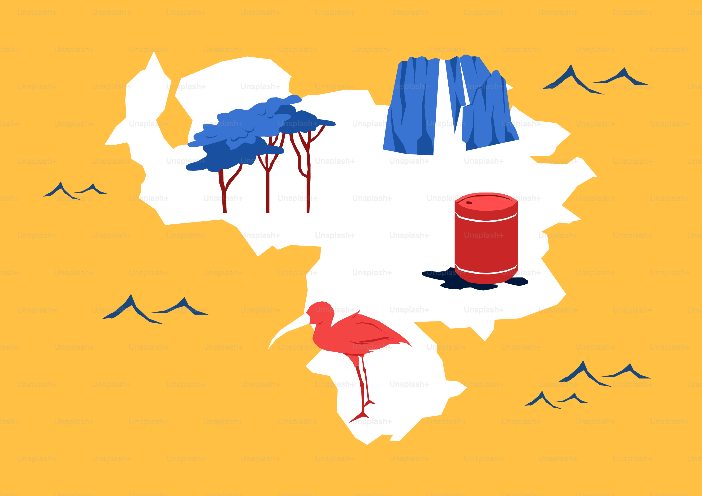 Map of venezuela with iconic symbols