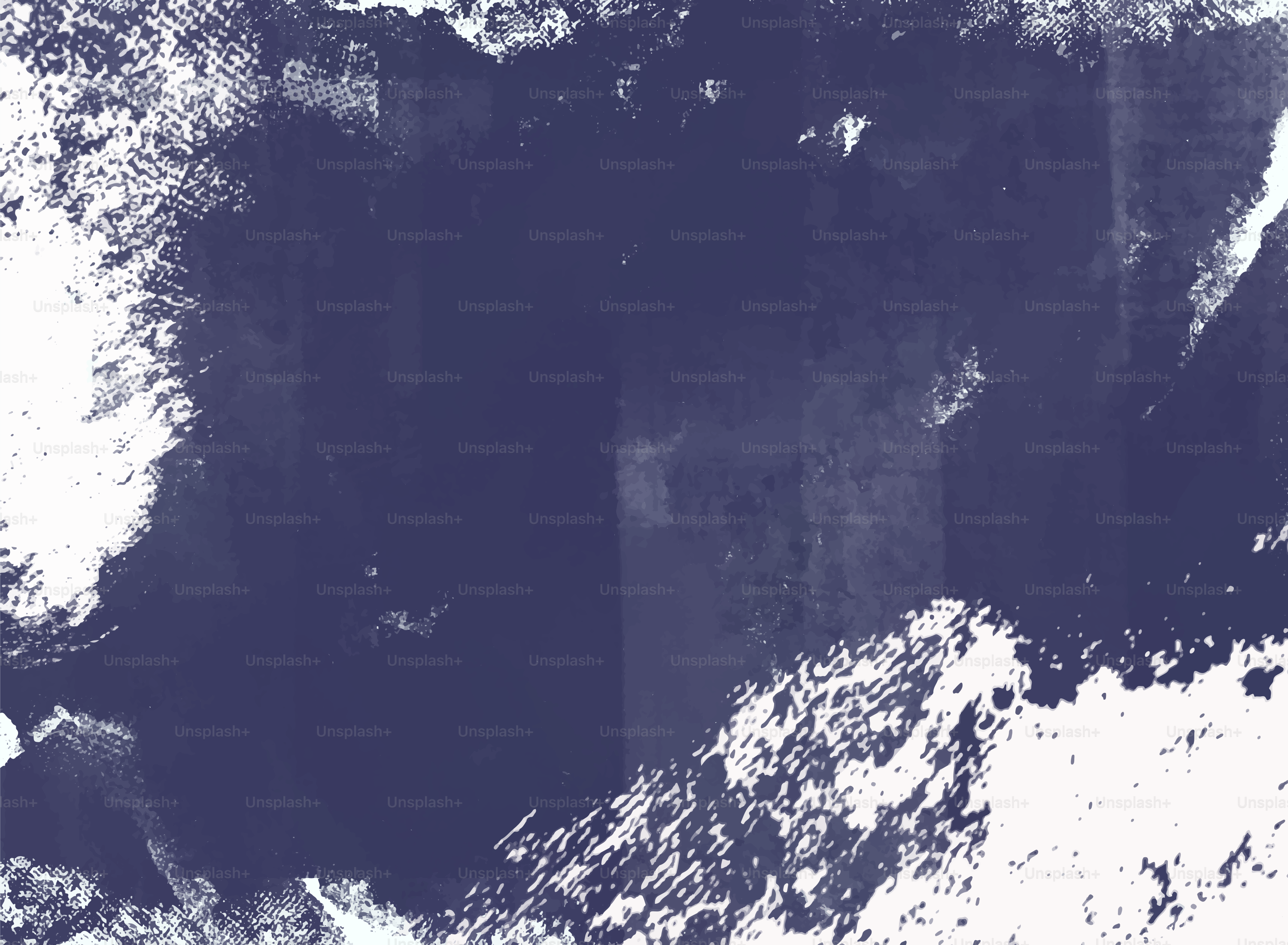 Dark blue paint strokes on a white background