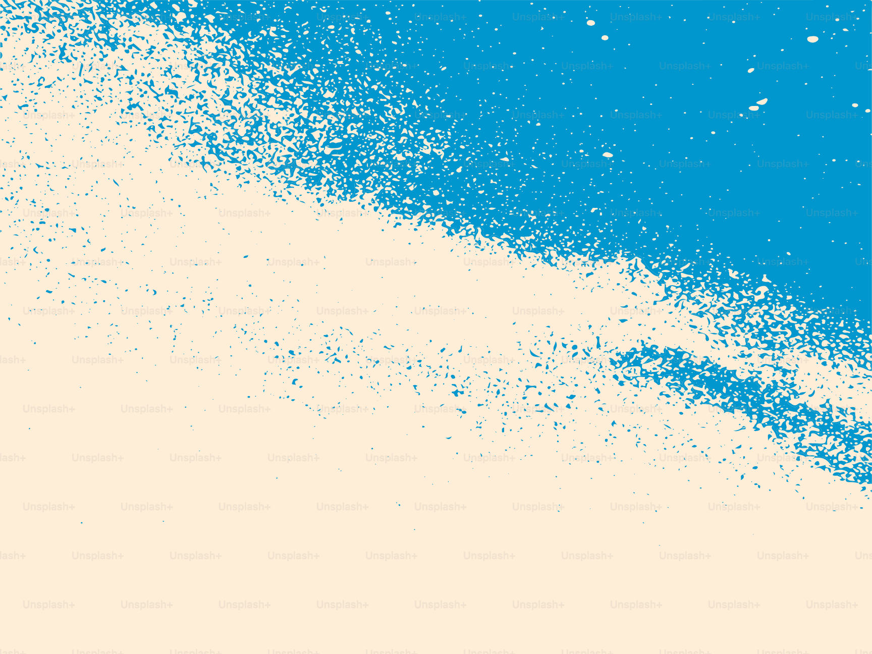Splashes of blue paint on a cream background