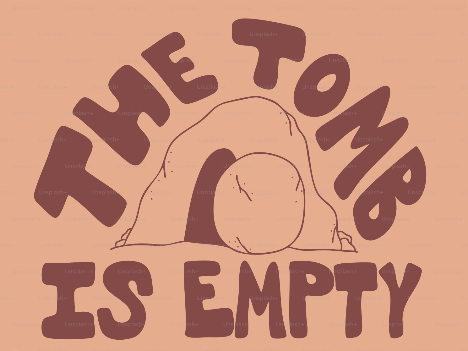 O túmulo está vazio, com uma pedra rolada