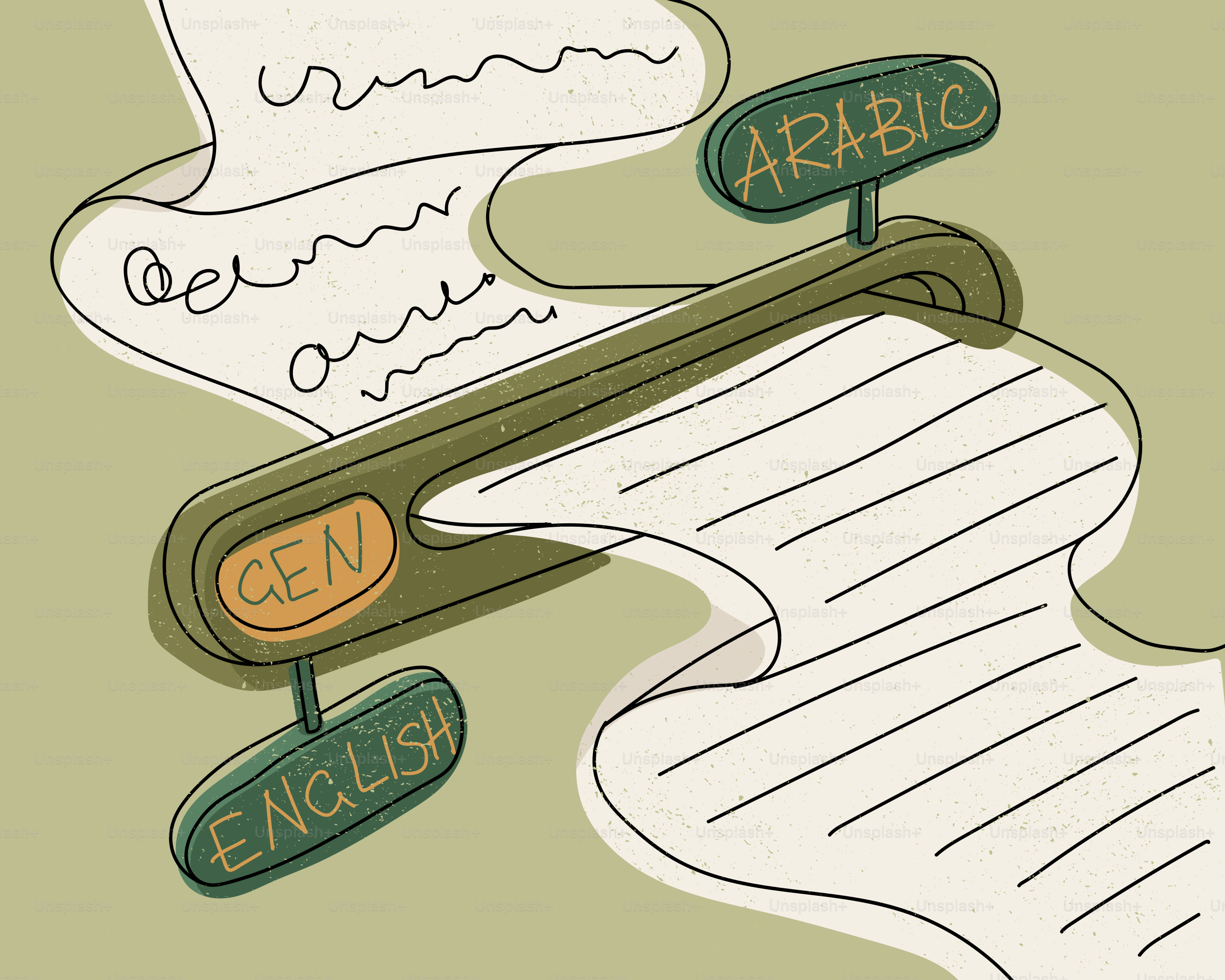 A device translating between english and arabic text.