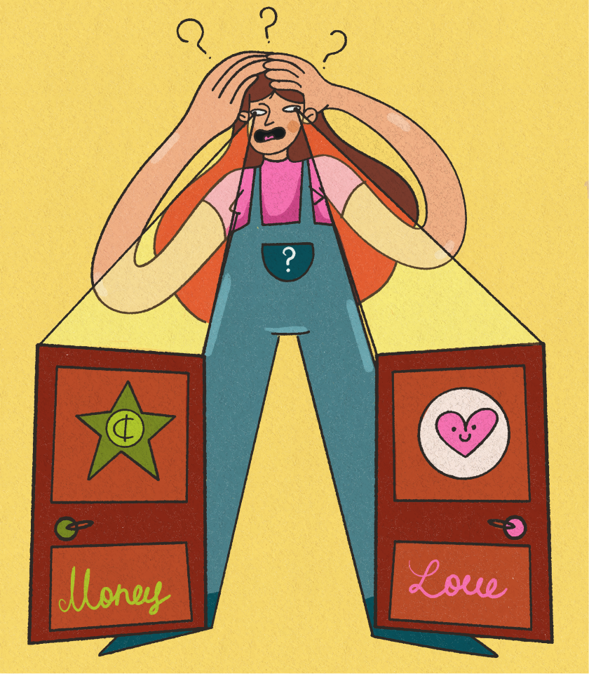 La femme a insisté sur le choix entre l’argent et l’amour