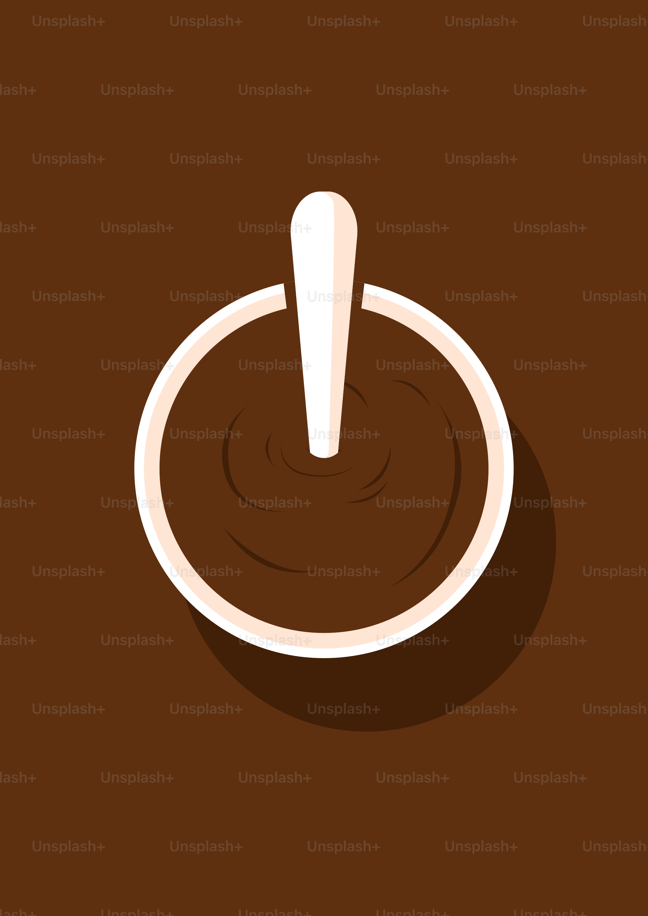 Power button symbol filled with coffee