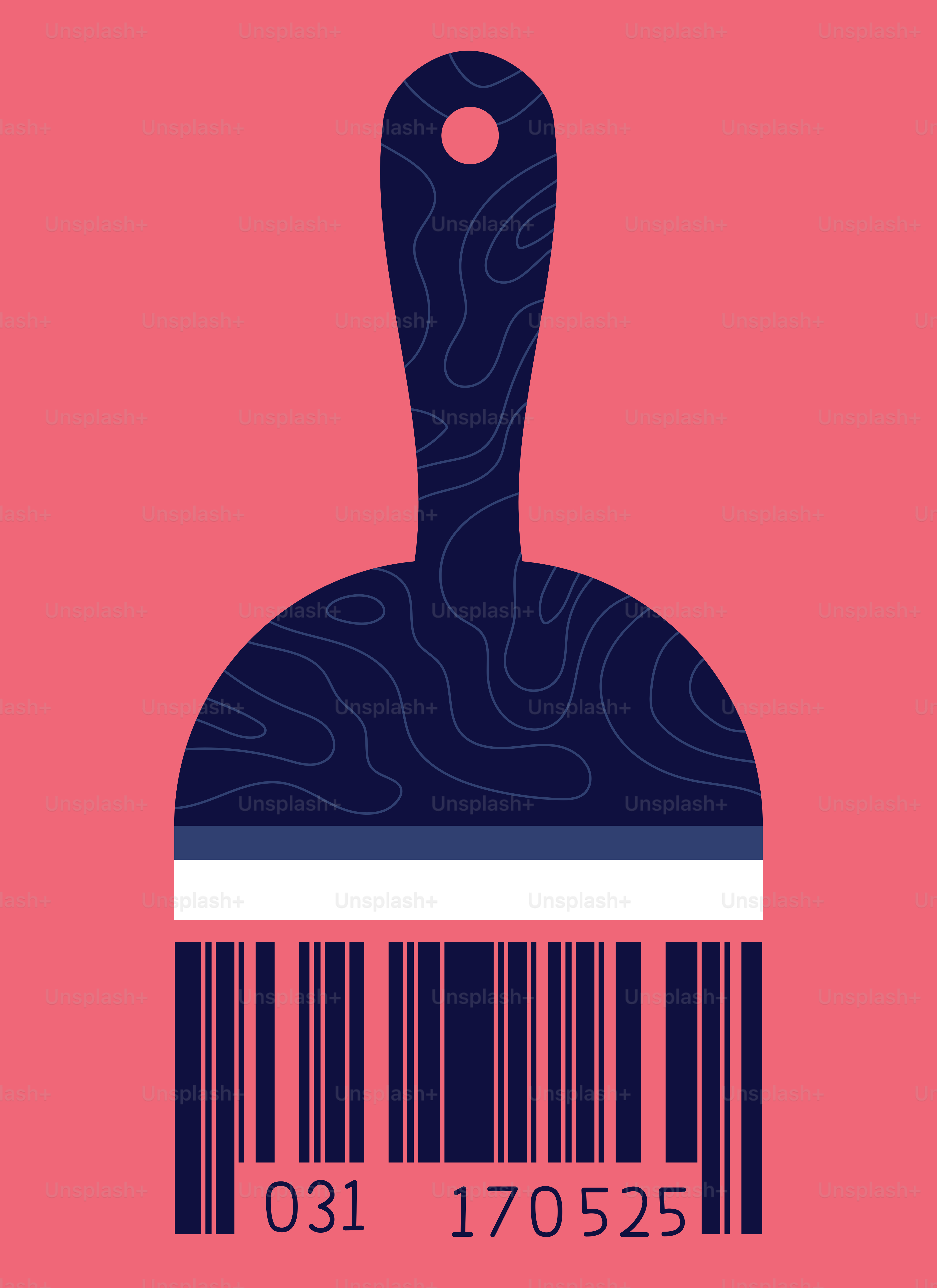 Pinceau avec un code-barres sur ses poils