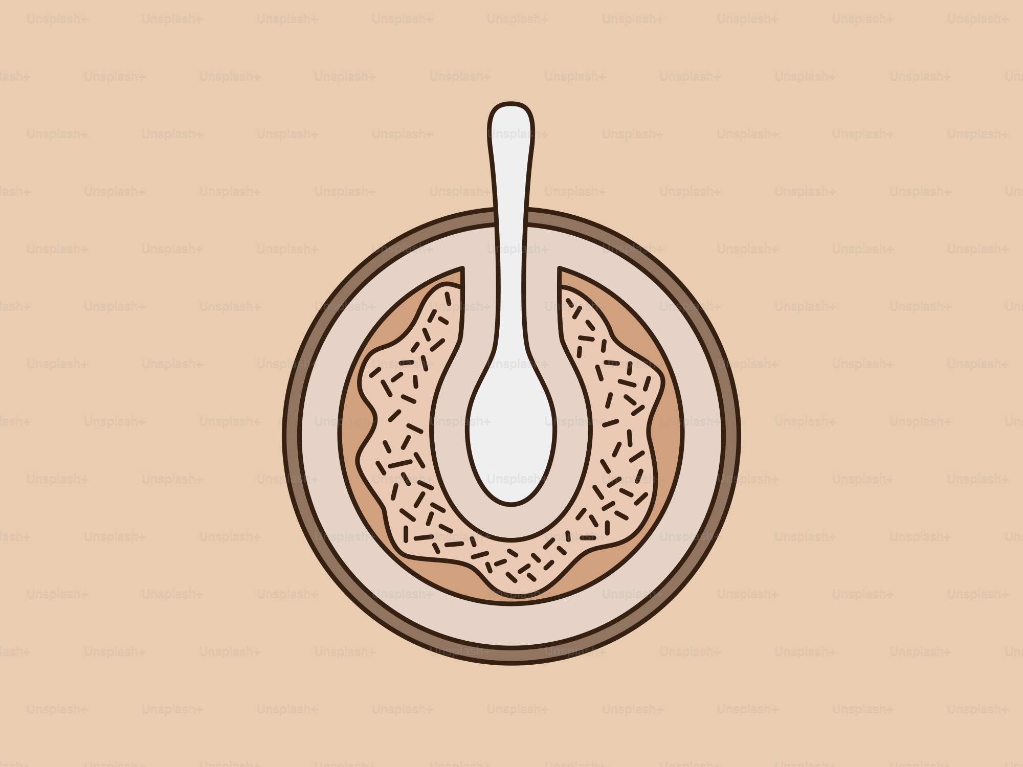 Eine Schüssel Müsli mit einem Löffel